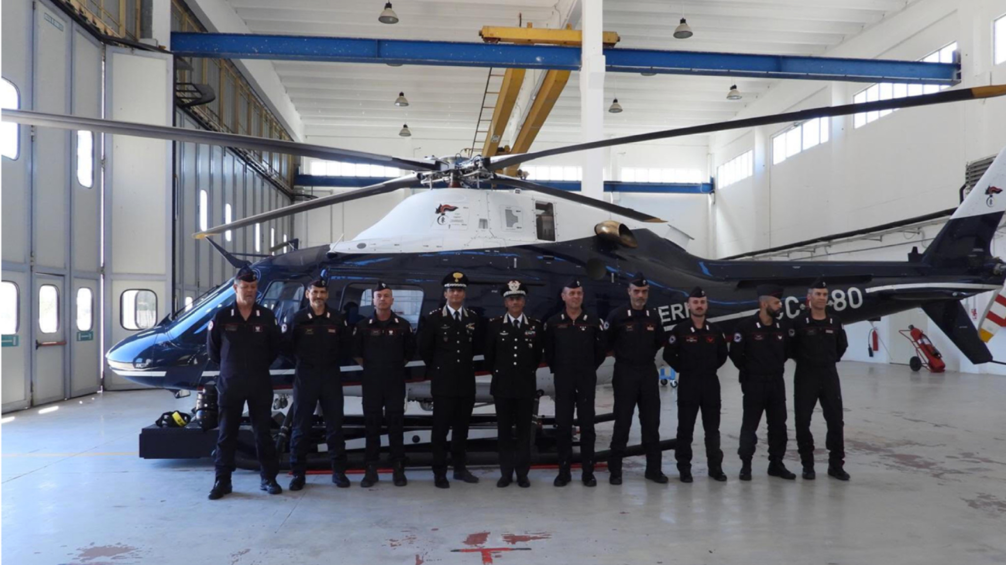 Olbia, nuove forze aeree a potenziare la flotta dei Carabinieri: arriva l’AW119KX