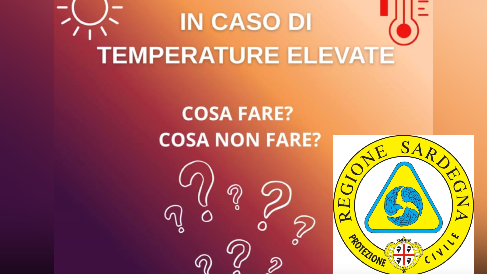 La Protezione civile mette in guardia dall’ondata di calore in arrivo nell’Isola