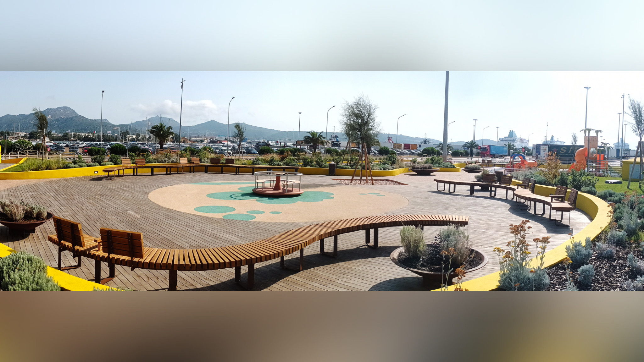 Apre alla città la nuova area verde attrezzata del porto di Olbia