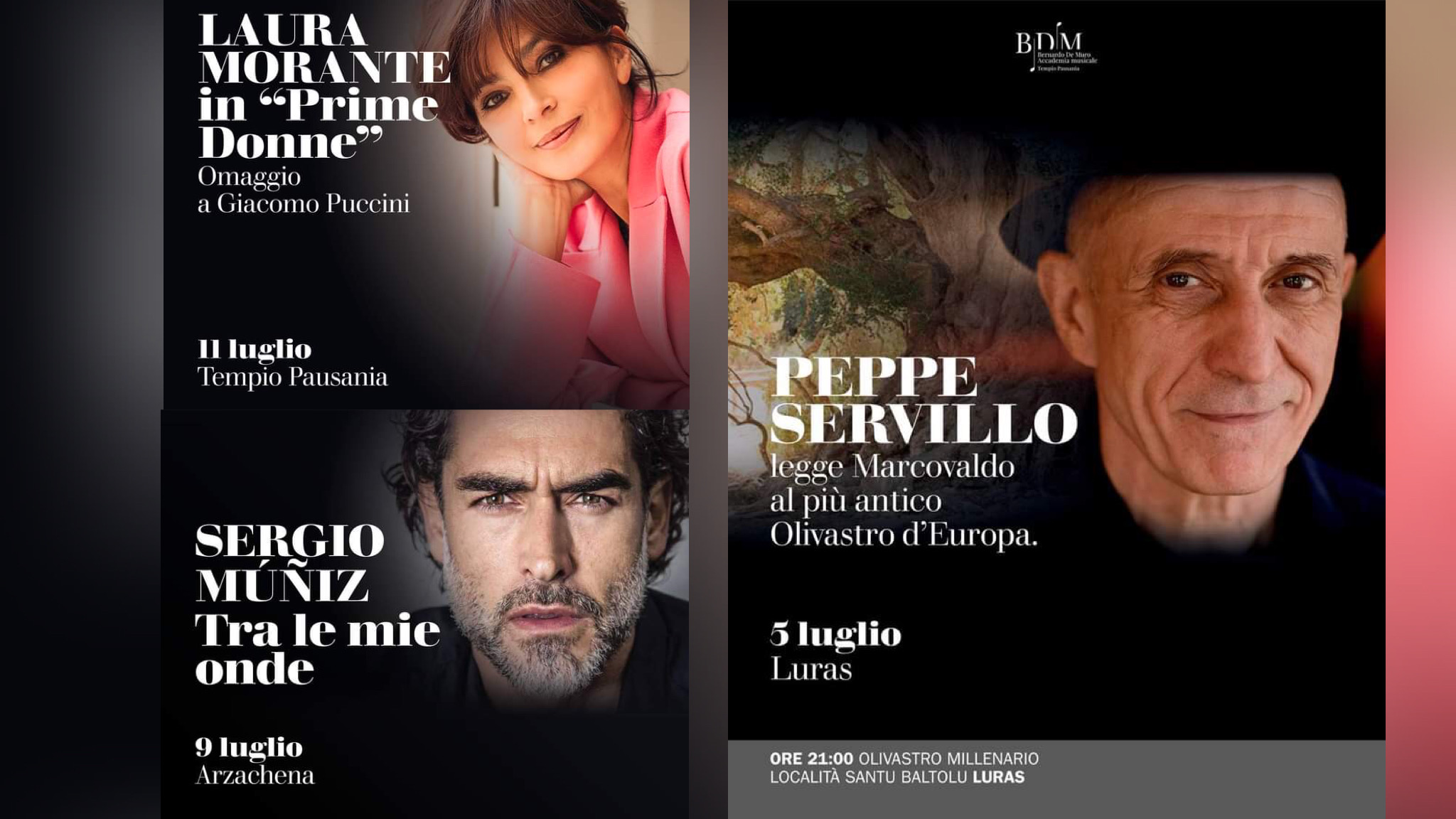 Gallura, tre appuntamenti tra teatro e suggestioni