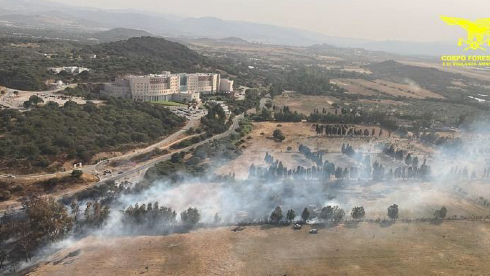 Olbia, nuovo incendio vicino al Padrongianus