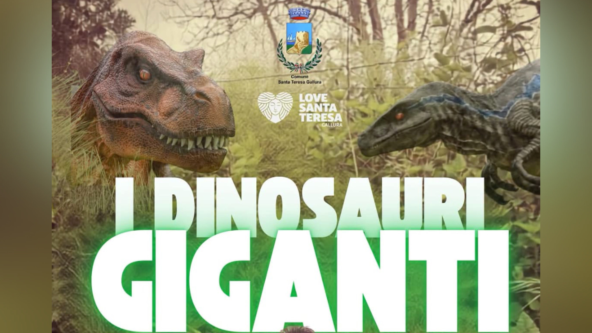 Santa Teresa, dinosauri giganti nel centro il 29 luglio