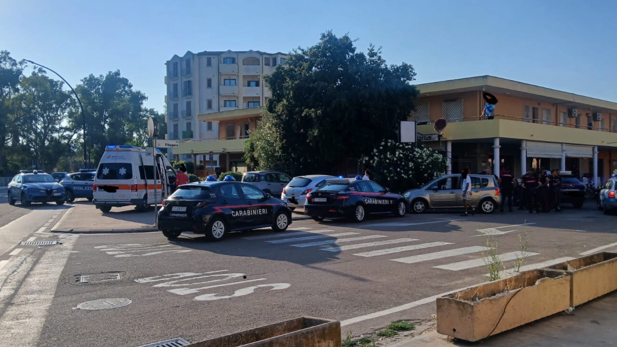 Olbia, rissa in via Pitagora