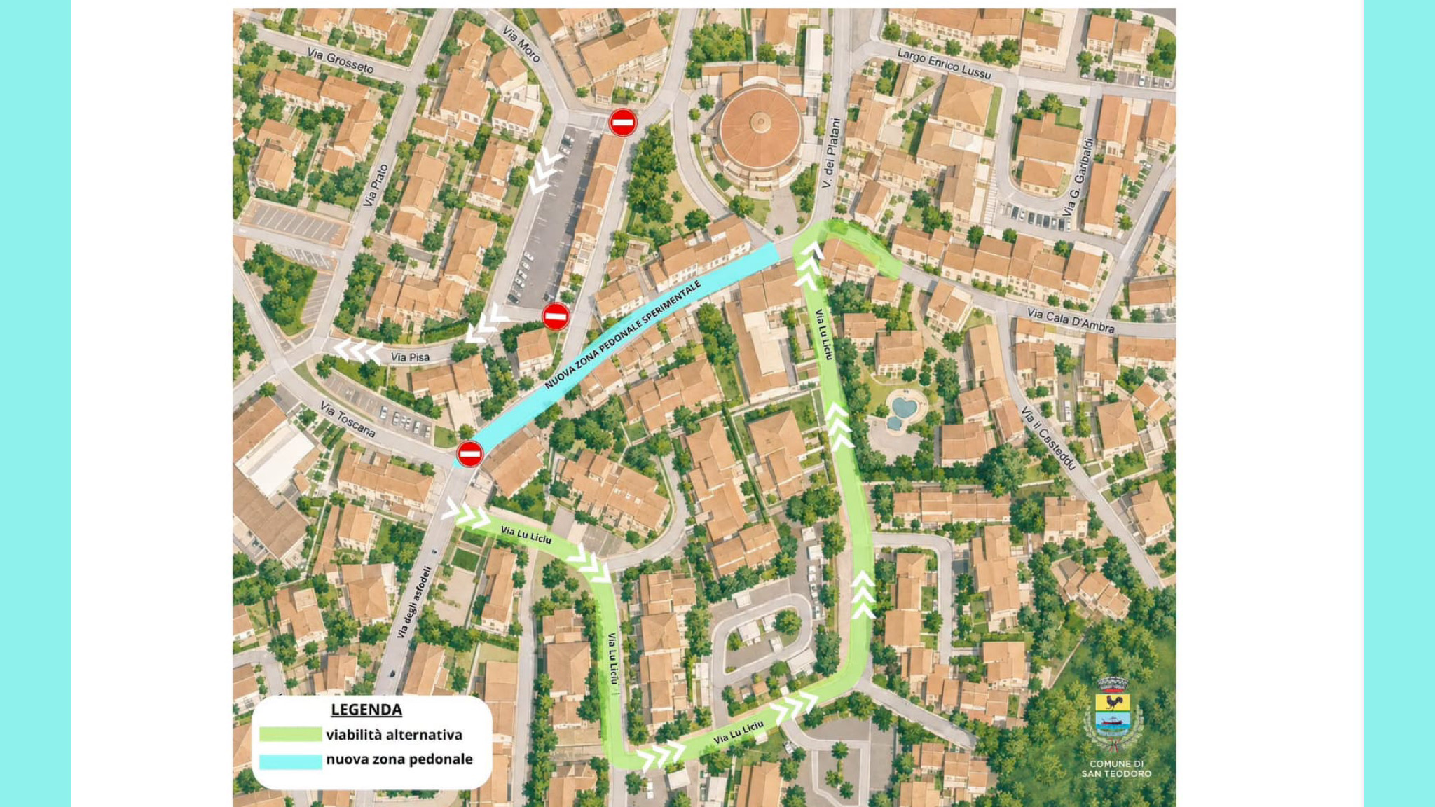 San Teodoro, chiusura al traffico in via Asfodeli
