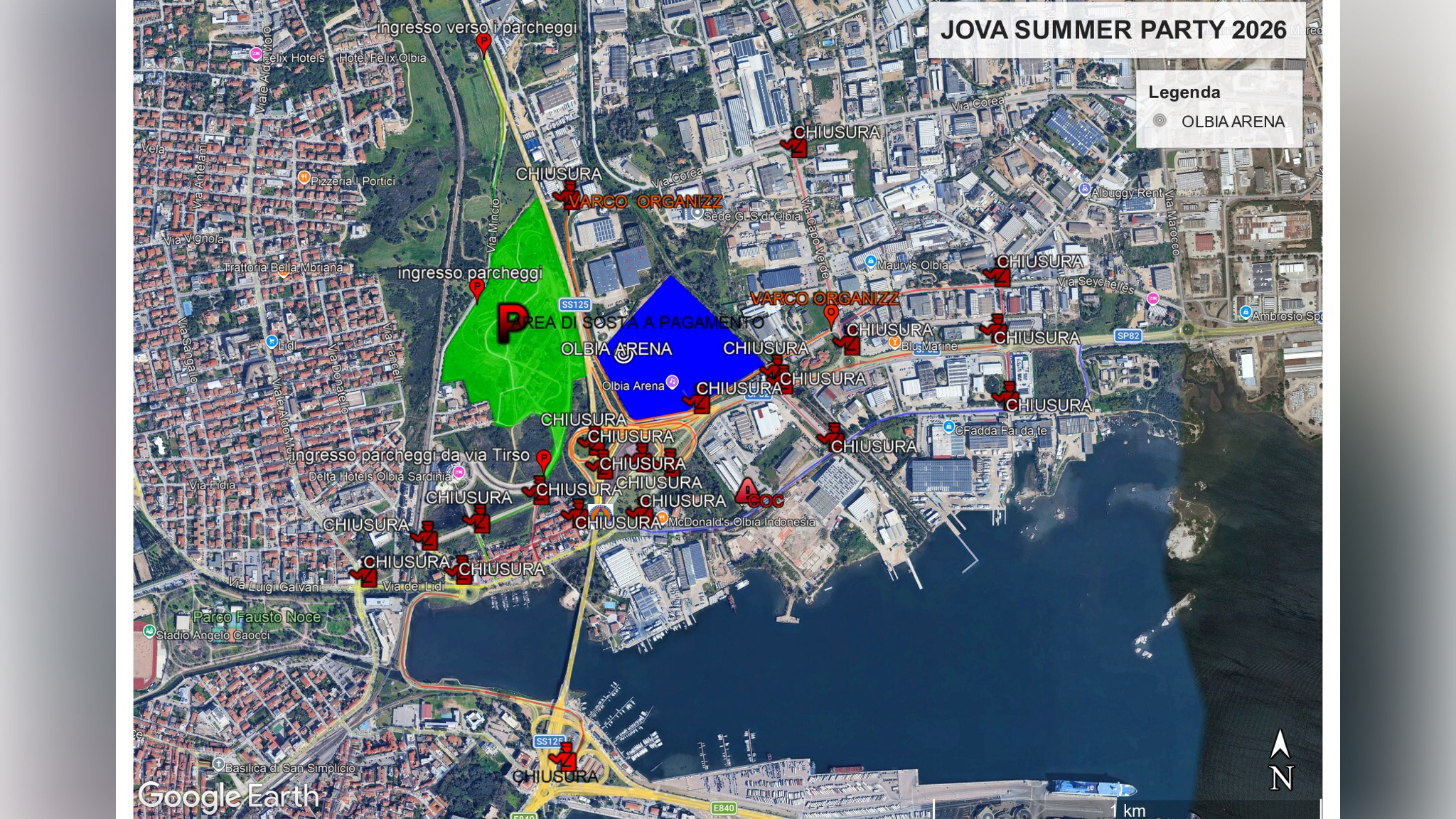 Olbia, Jova Summer Party 2026: modifiche alla viabilità per venerdì 7 agosto