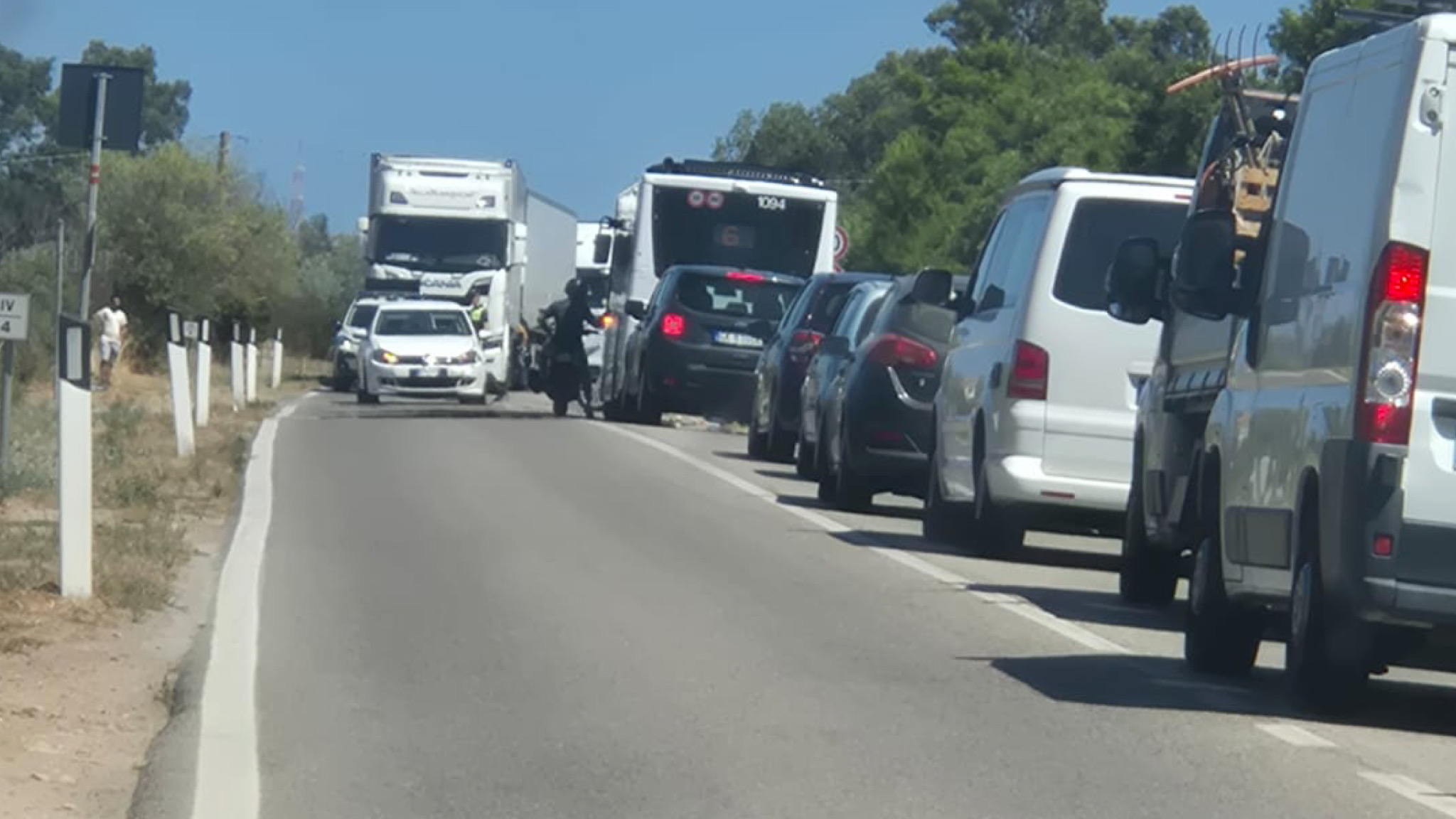 Olbia, incidente in zona Putzolu: traffico rallentato