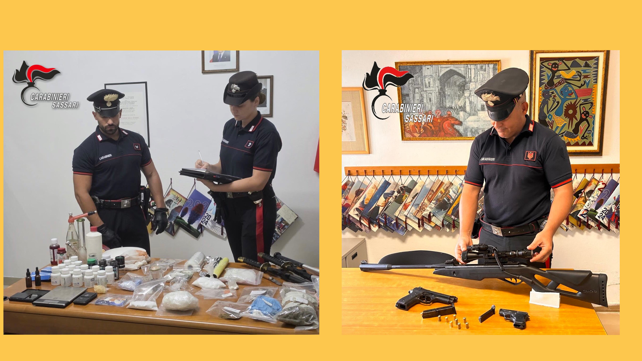 Ferragosto, controlli straordinari dei Carabinieri nel sassarese: 8 arresti e 27 denunce