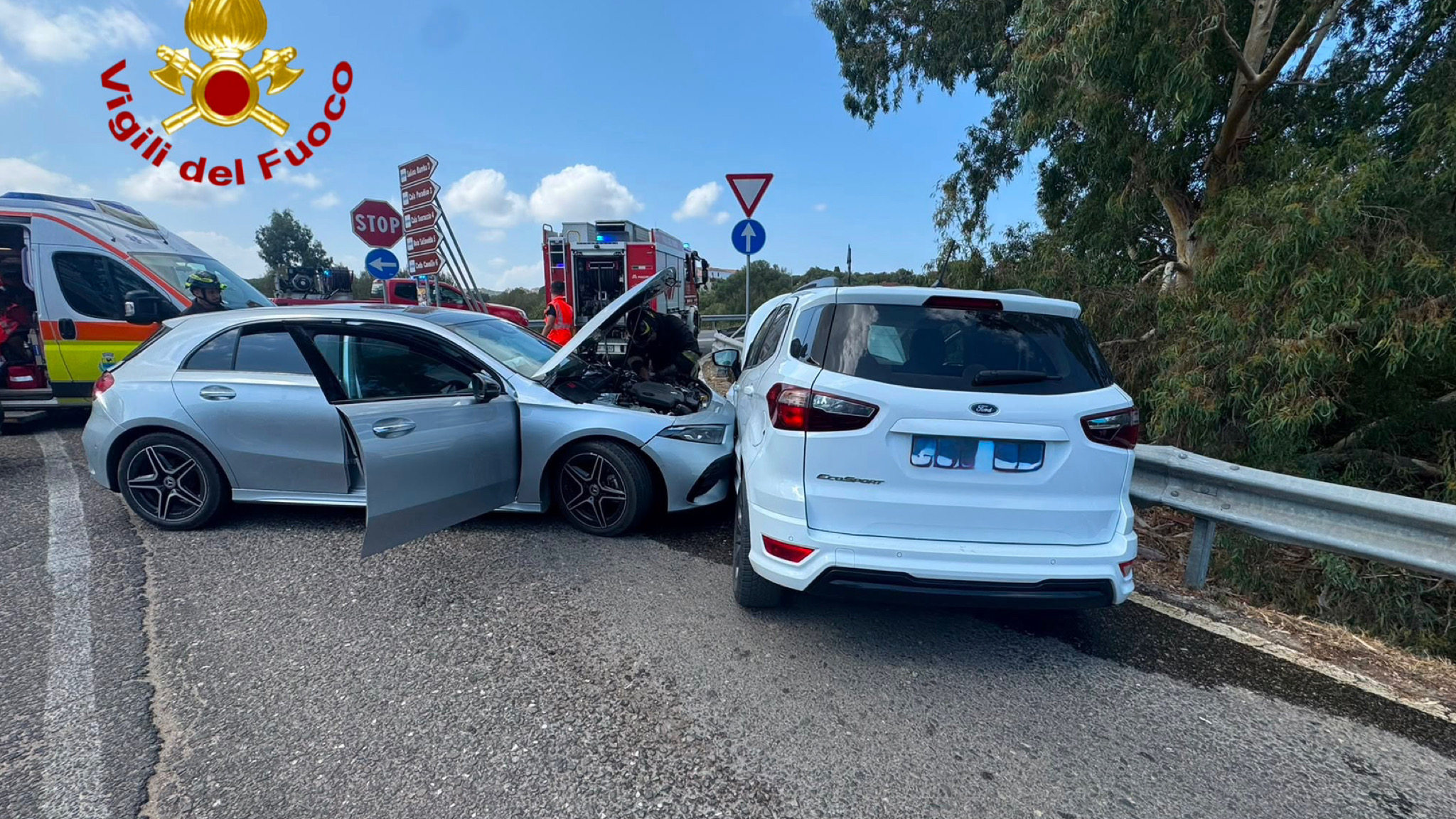 San Teodoro, scontro tra due auto all’incrocio per Capo Coda Cavallo