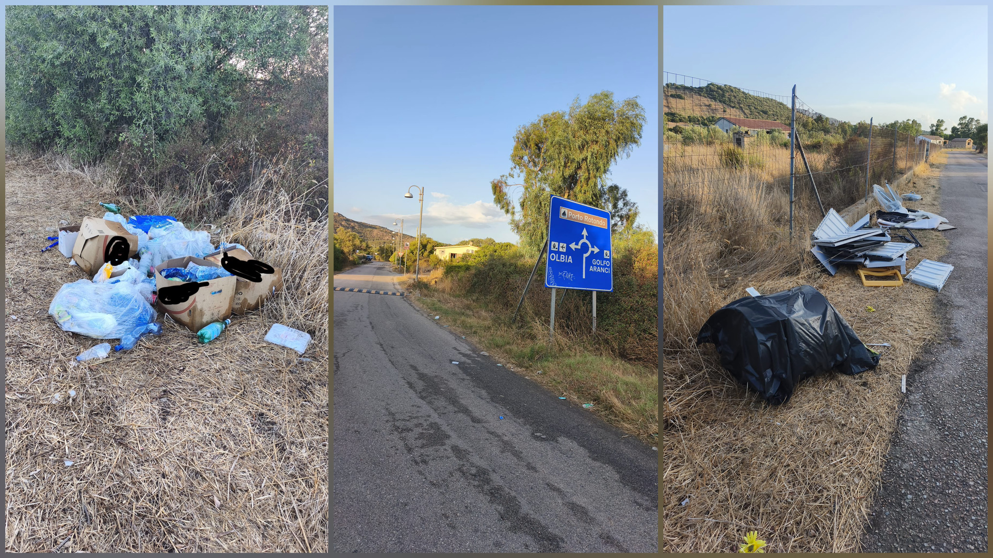 Strada per Porto Rotondo rinominata “via dei rifiuti abbandonati, non raccolti e aumentati”