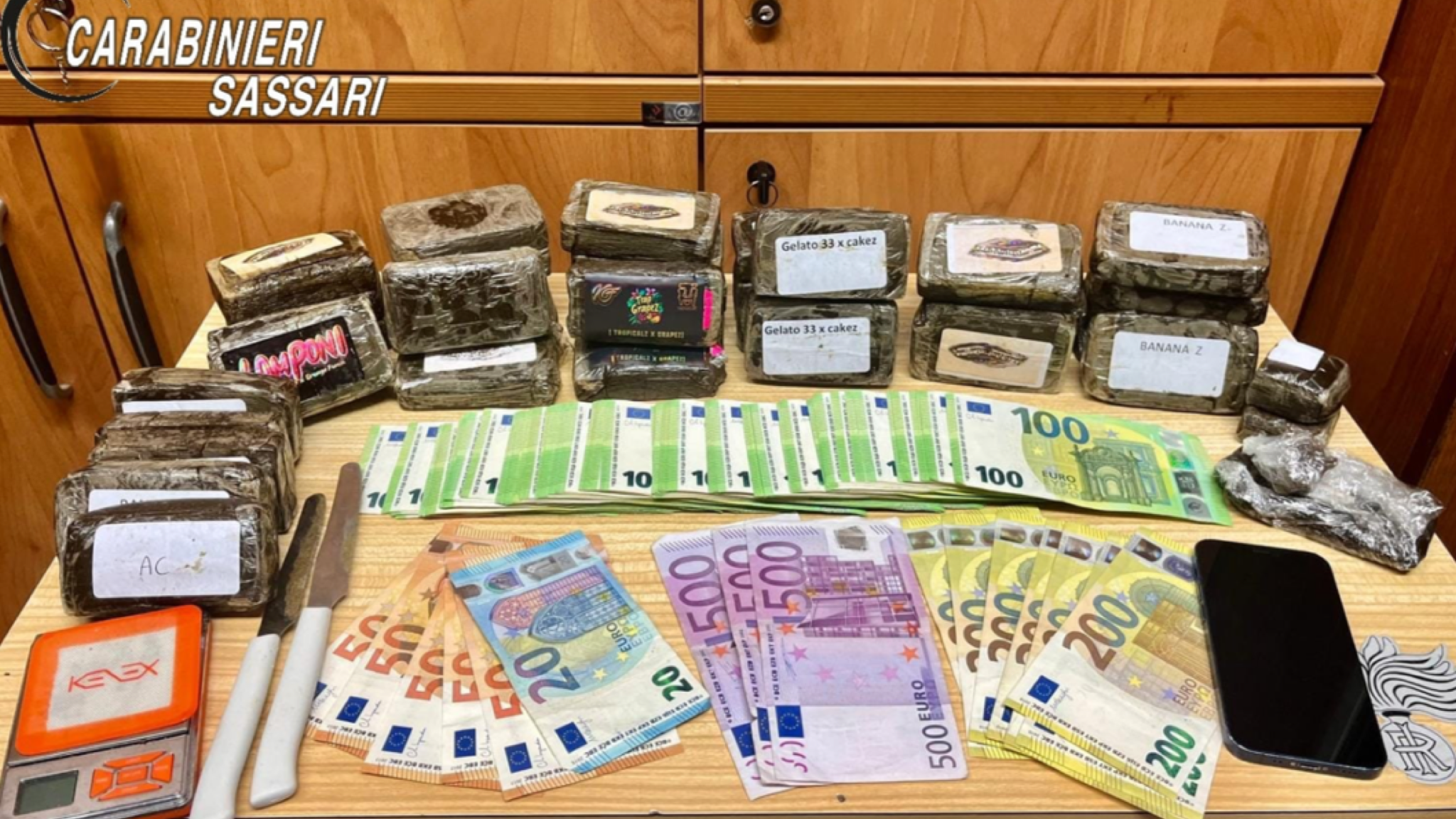 Olbia, sorpreso con 4 kg di hashish: tratto in arresto un giovane 