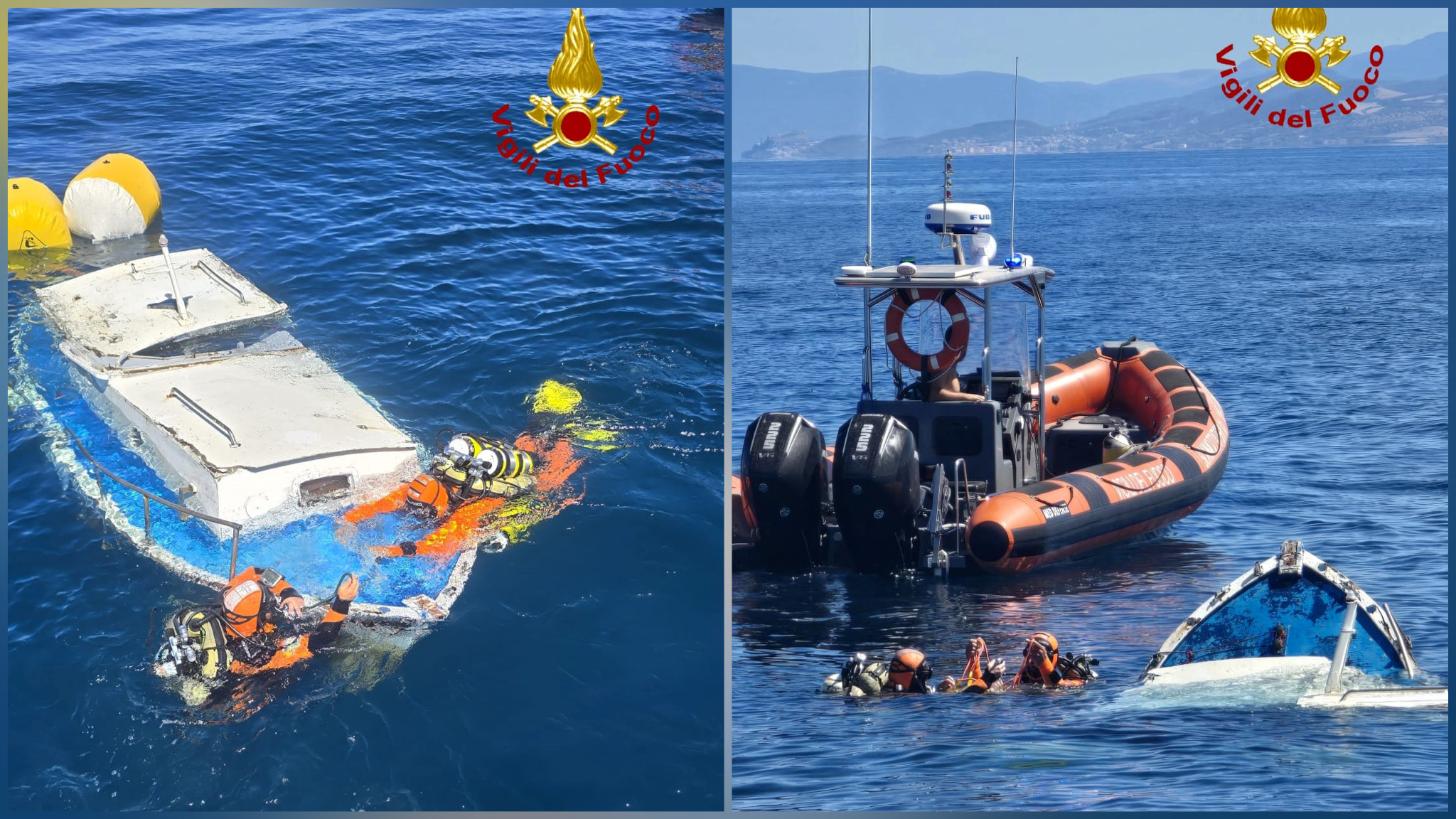 Imbarcazione affonda all’imbocco del porto: recuperata dai Vigili del fuoco
