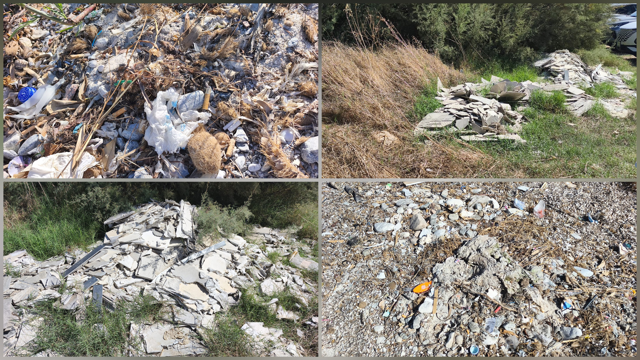 Olbia, spiaggia di Marinella: rifiuti e scarti edili vicino ai parcheggi
