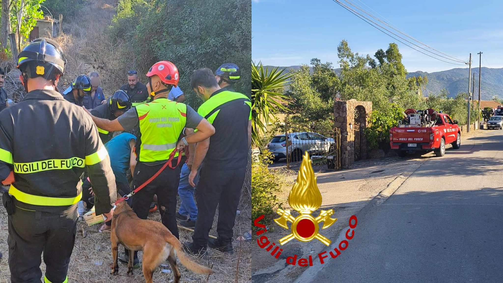 Perfugas, uomo disperso a Sa Contredda: ritrovato dalle squadre dei Vigili del fuoco