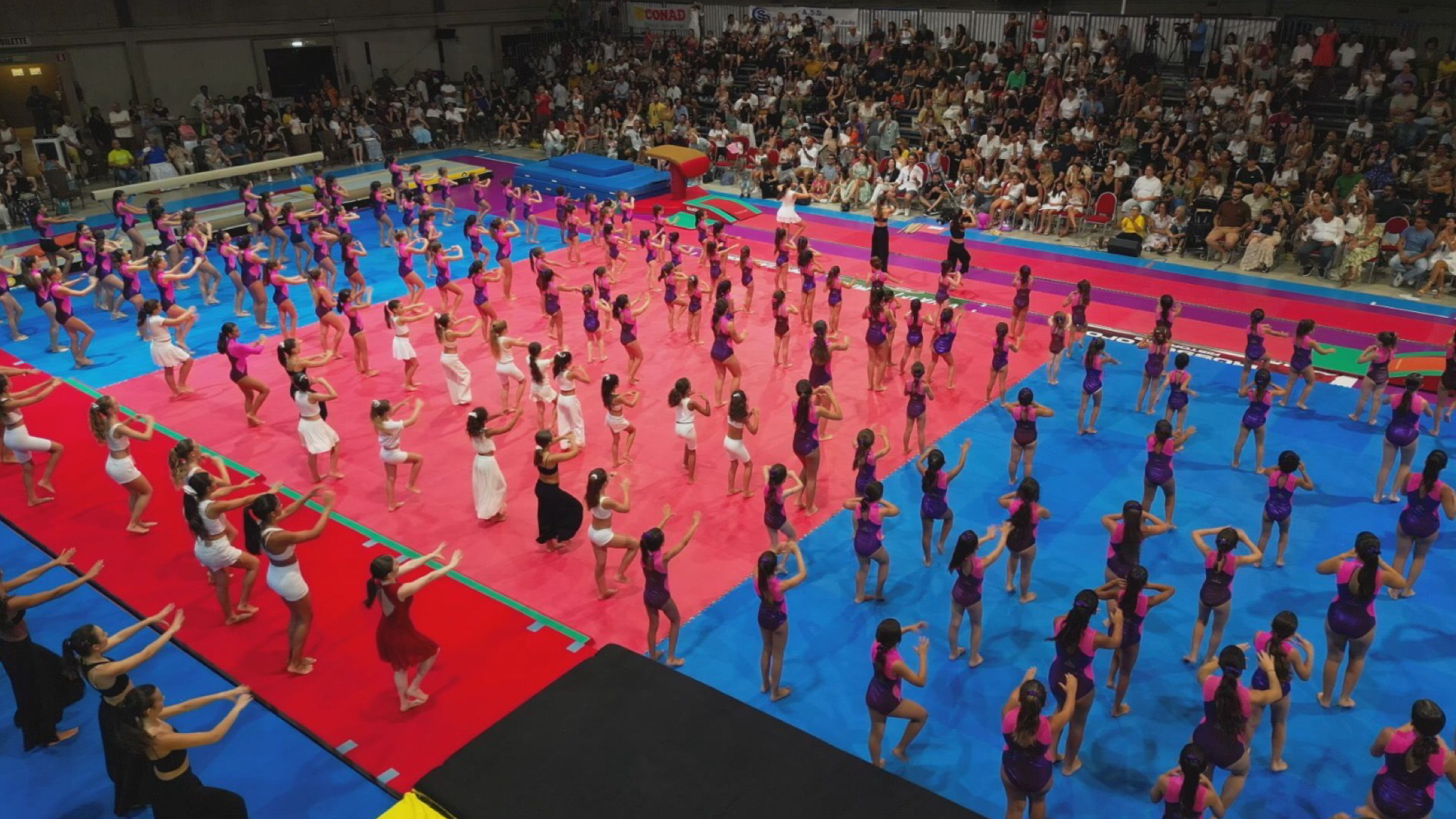 Olbia, il saggio di Evolution gym: 200 atlete incantano con la ginnastica artistica