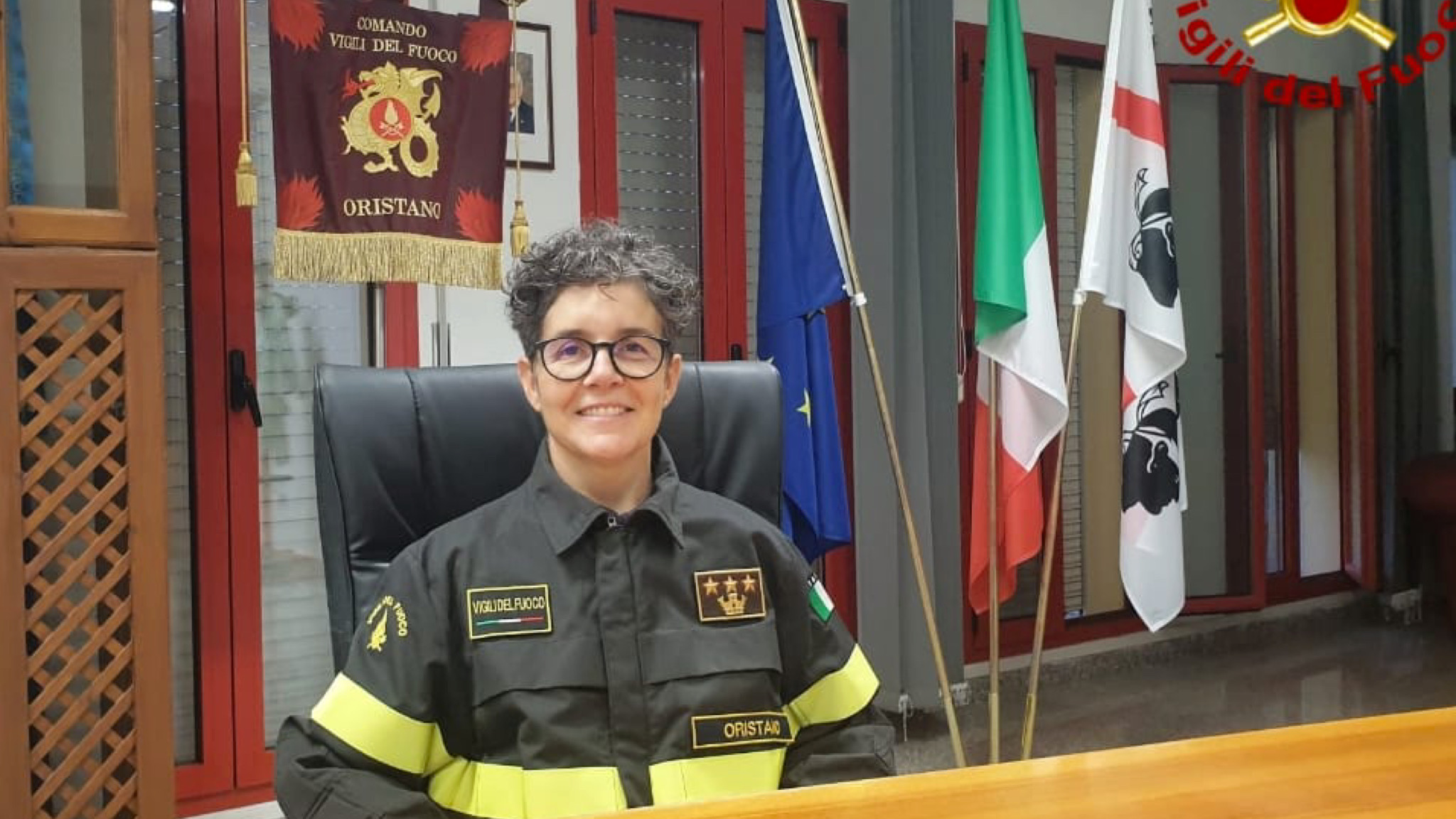 Natascia Erriu è la prima Comandante provinciale dei Vigili del fuoco