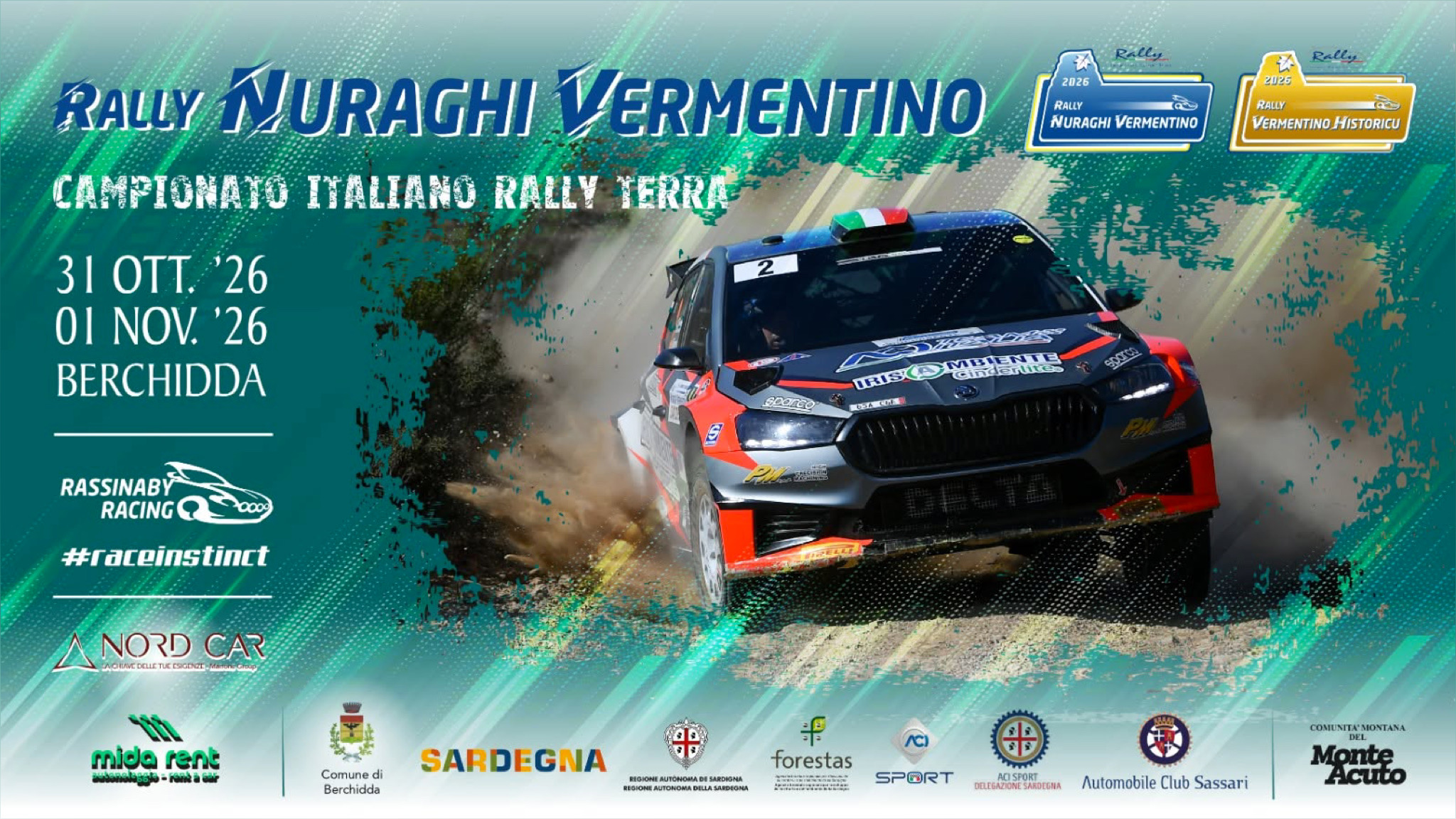 Berchidda, il Rally dei Nuraghi svela percorso, prove e orari