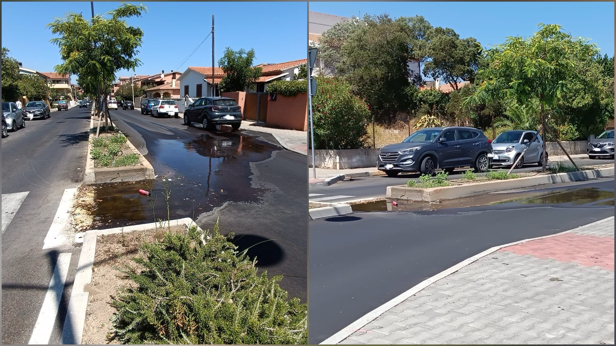 Olbia: in via Imperia copiosa perdita d’acqua da dieci giorni
