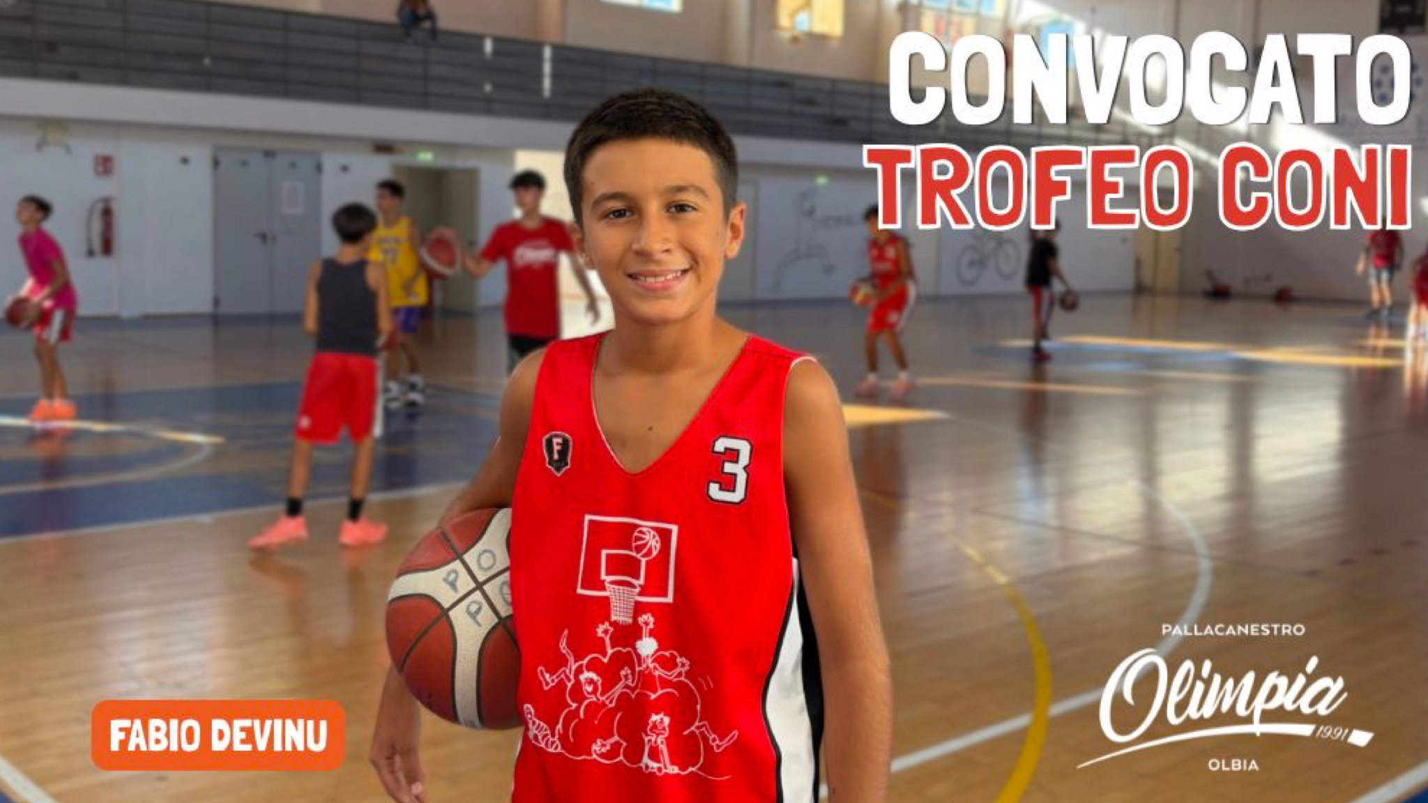 Da Olbia alla Puglia per il Trofeo Coni: Fabio Devinu convocato al 3c3