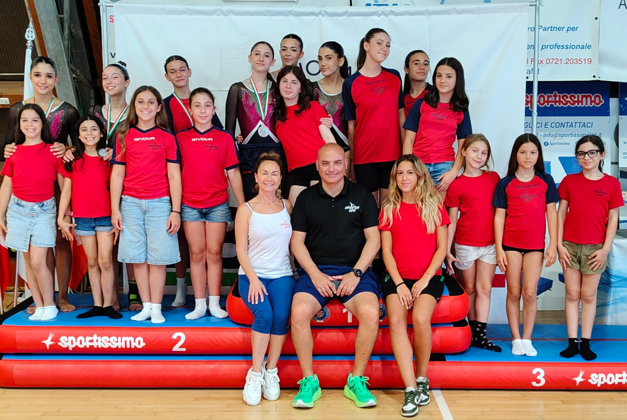 Olbia brilla ai Campionati Nazionali di Ginnastica Artistica: pioggia di podi per l’Evolution Gym