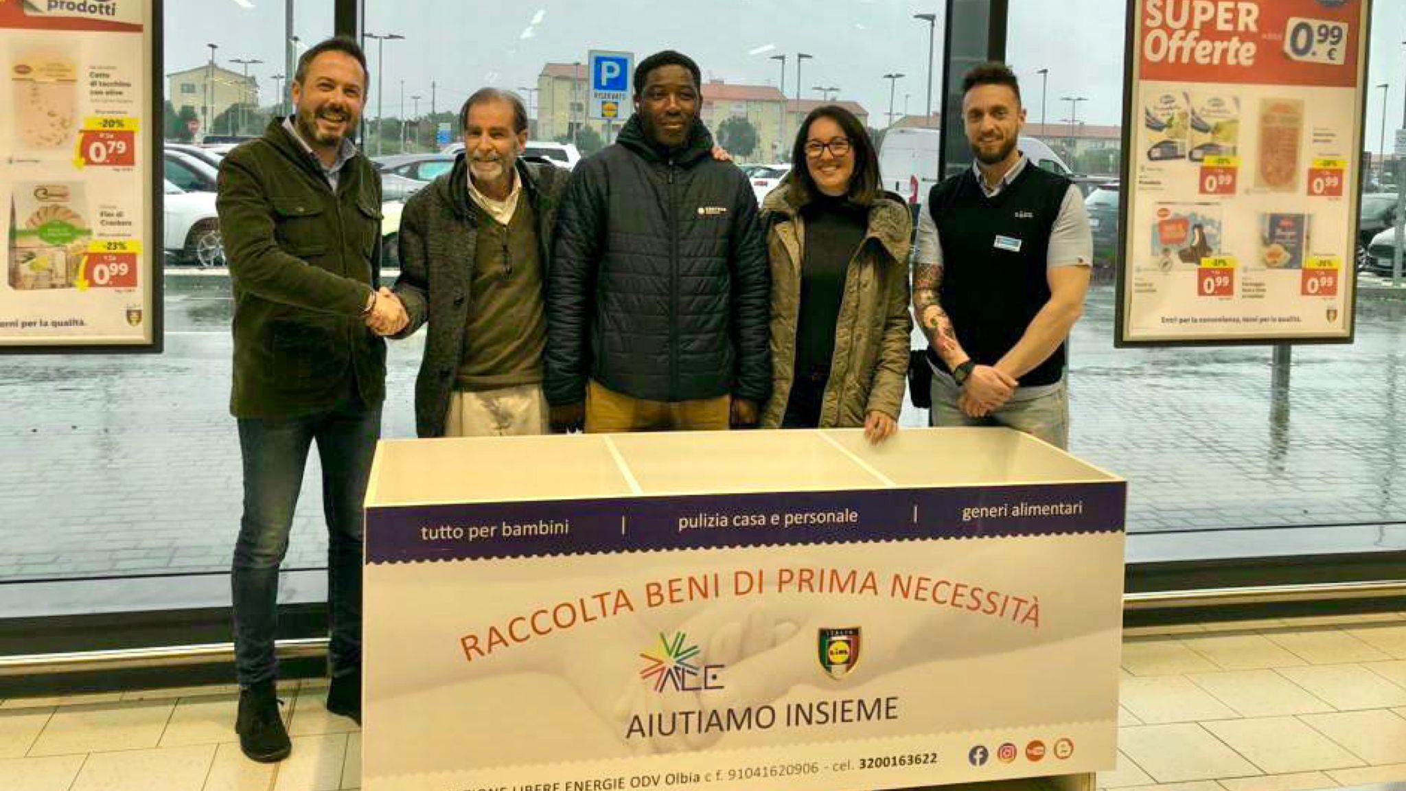 Olbia, Libere Energie: alla Lidl la raccolta beni di prima necessità