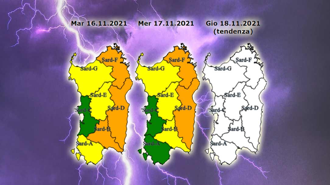 Olbia e Gallura, allerta meteo per temporali e piogge: allarme arancione