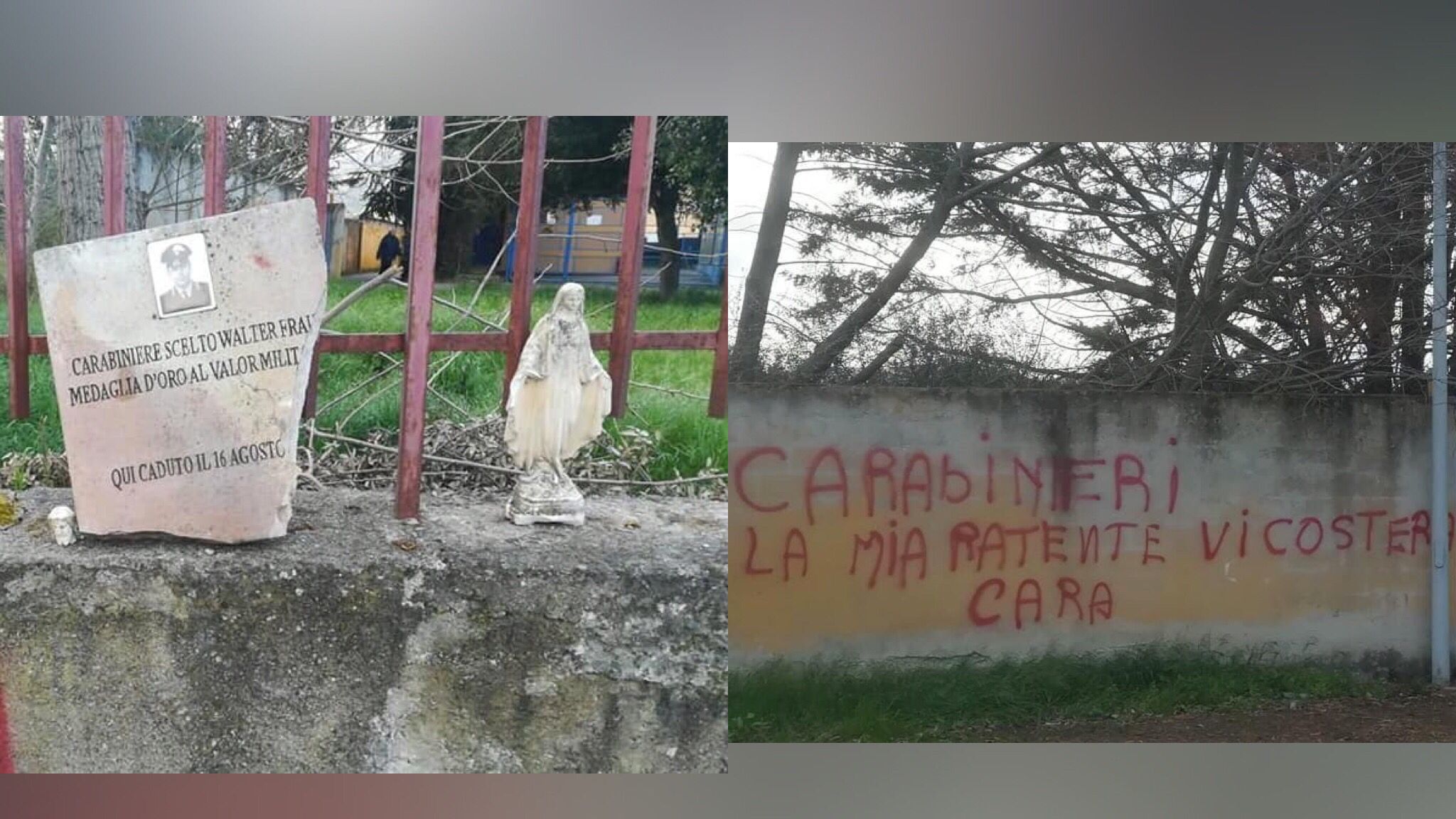Nord Sardegna, distrutta lapide del militare Frau: minacce sui muri