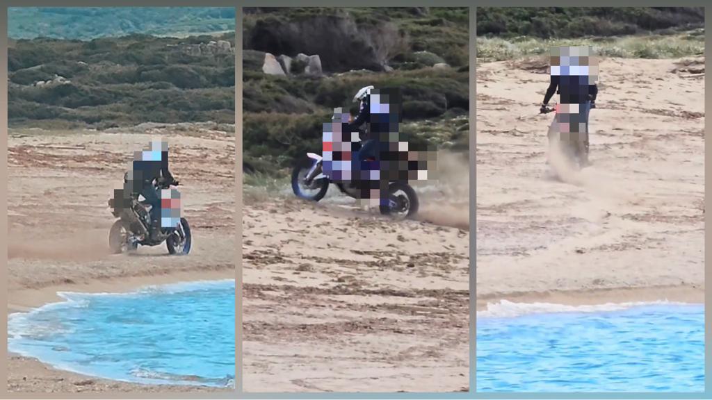 Gallura, con le moto in spiaggia: acrobazie a Monti Russu 