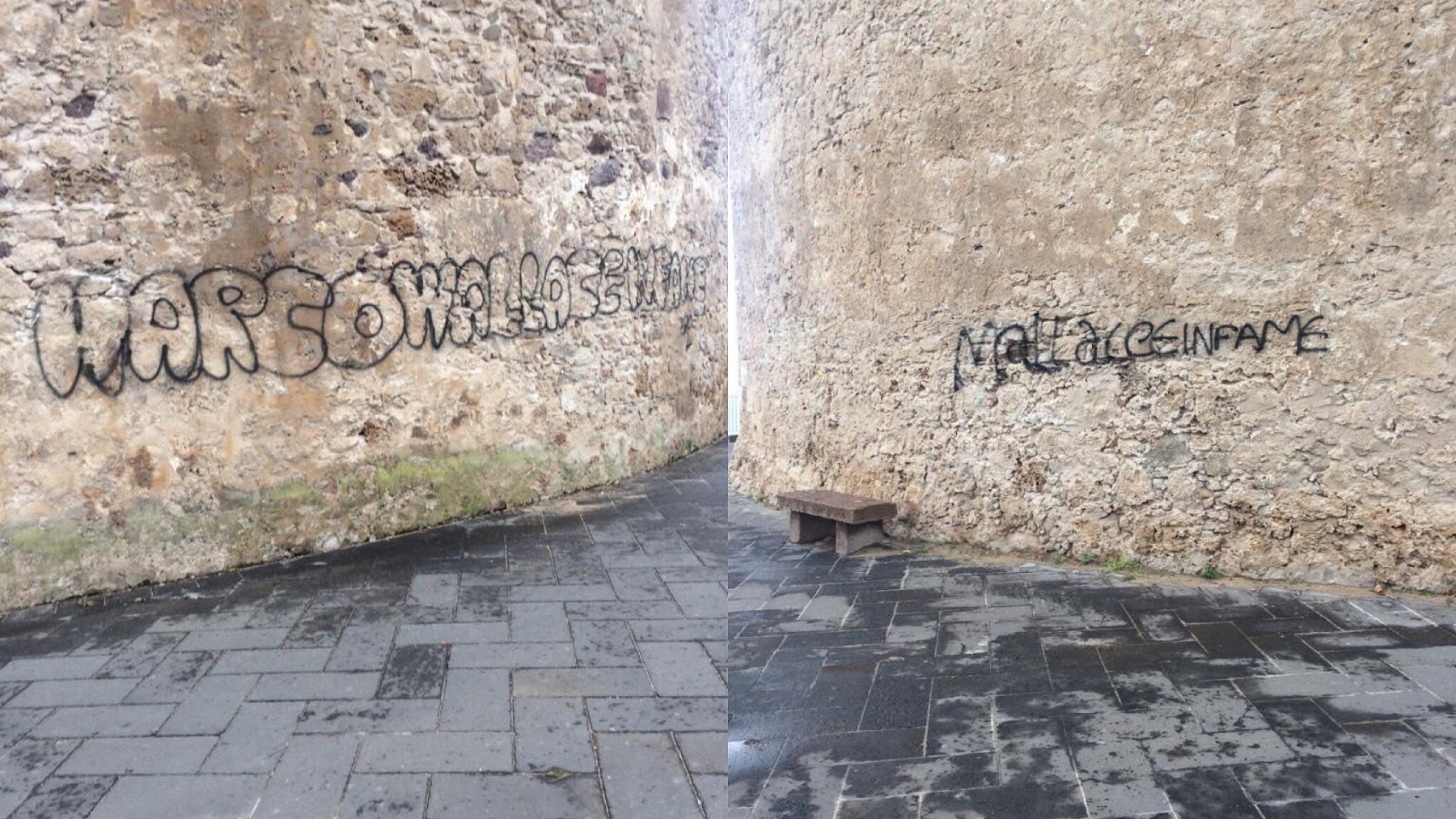 Torre di Sulis, mura imbrattate: caccia al responsabile