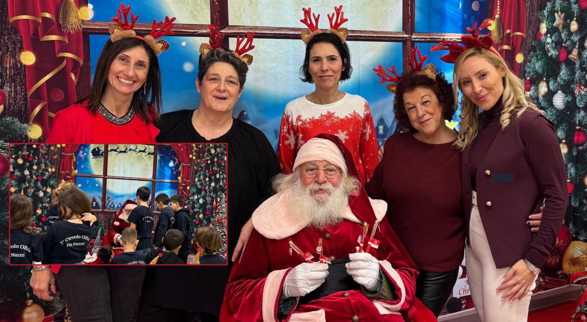 La magia del Natale entra a scuola: Babbo Natale in visita al 1° Circolo Didattico di Olbia