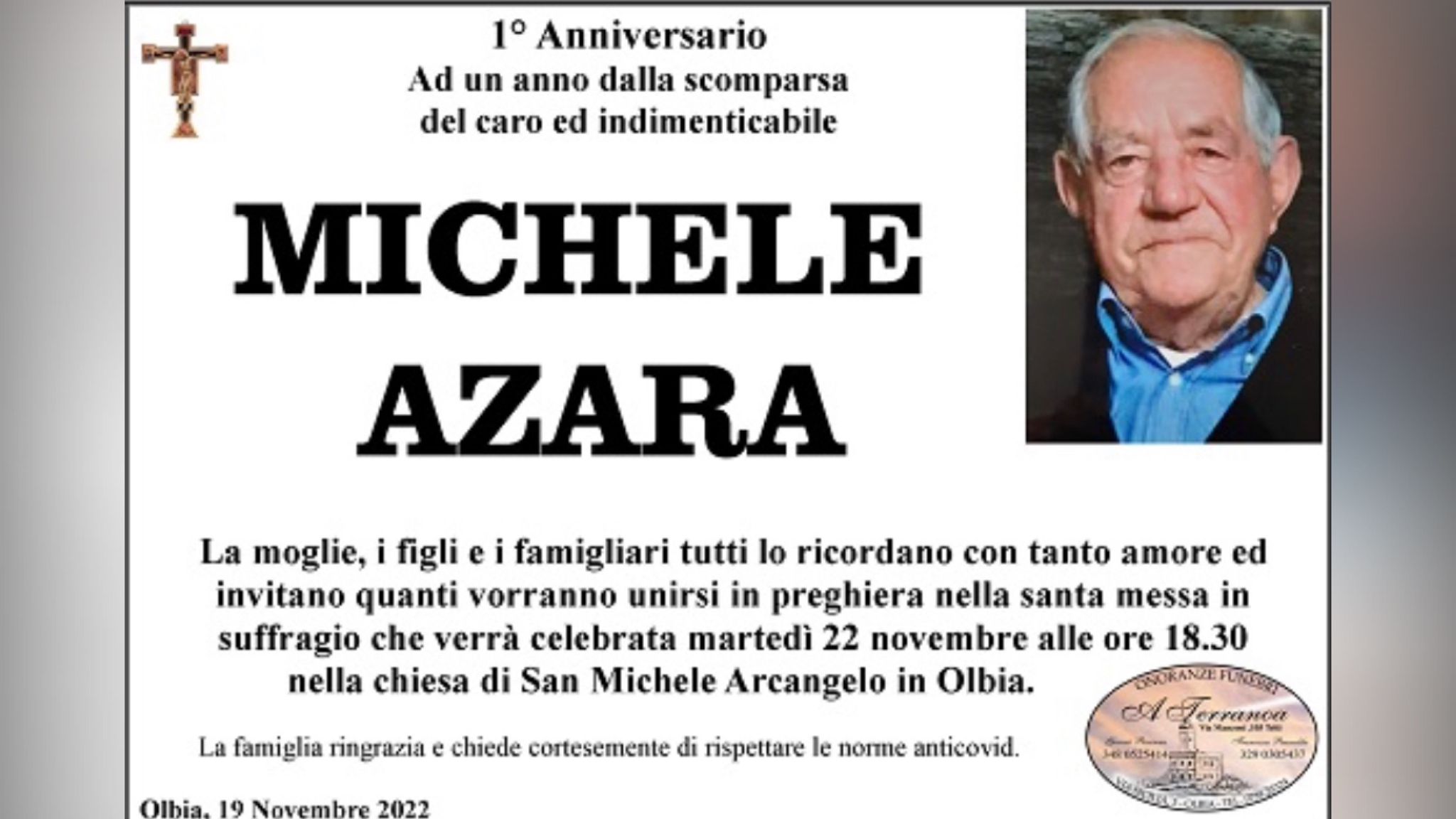 Nel Primo Anniversario dalla scomparsa di Michele Azara