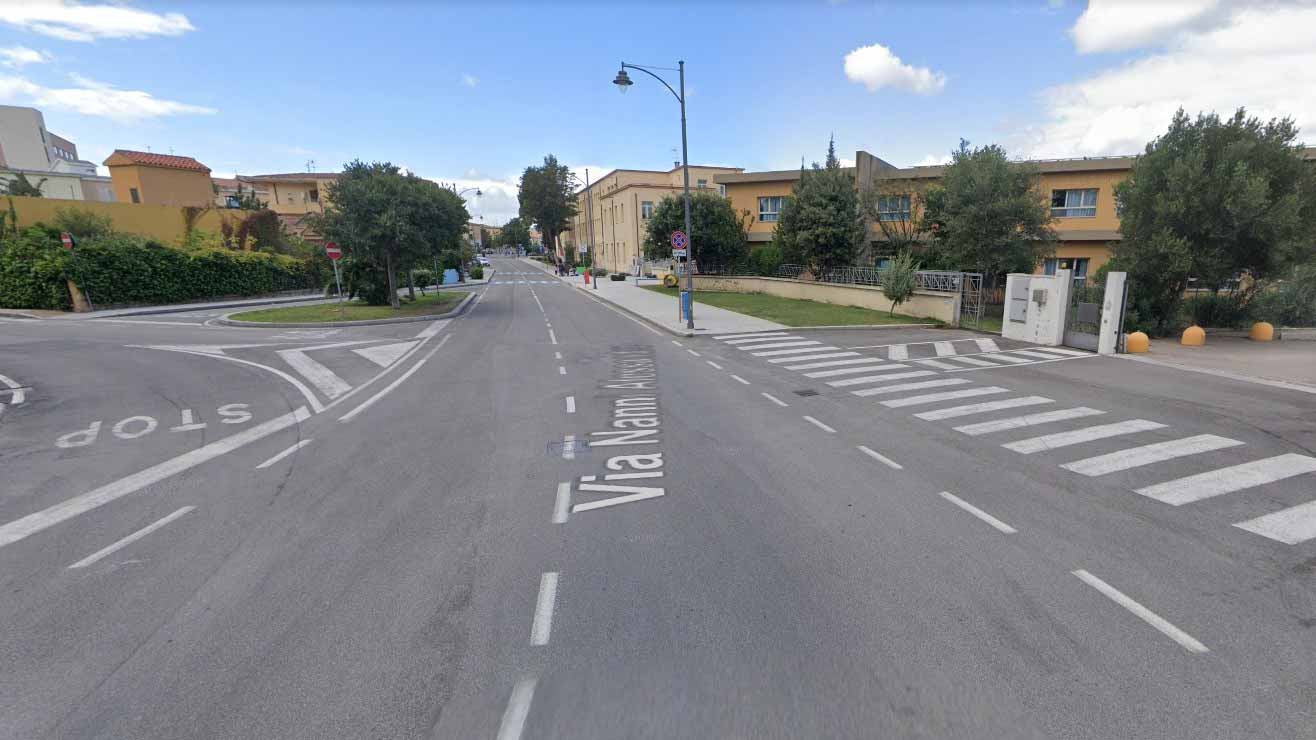 Olbia, nuova rotatoria in via Nanni (con senso unico)