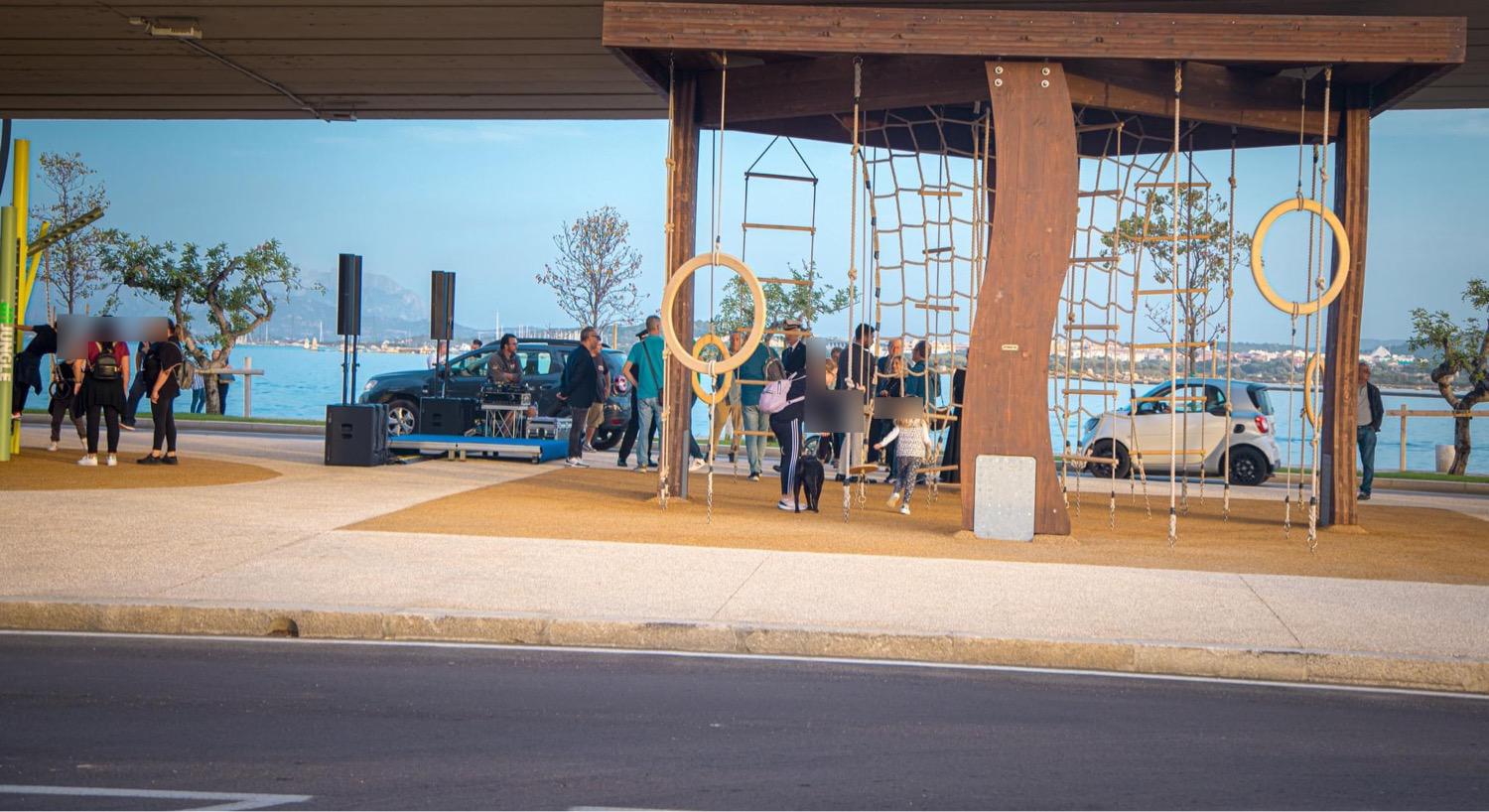 Olbia, via alle transenne: inaugurata la palestra all'aperto 