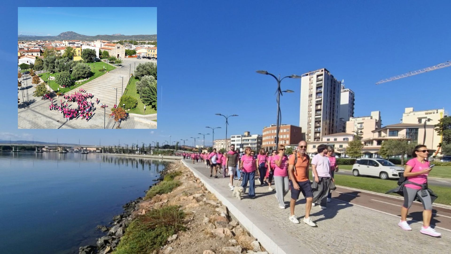 Olbia si tinge di rosa: un fiume di magliette colorate per la “Passeggiata in rosa per la vita”
