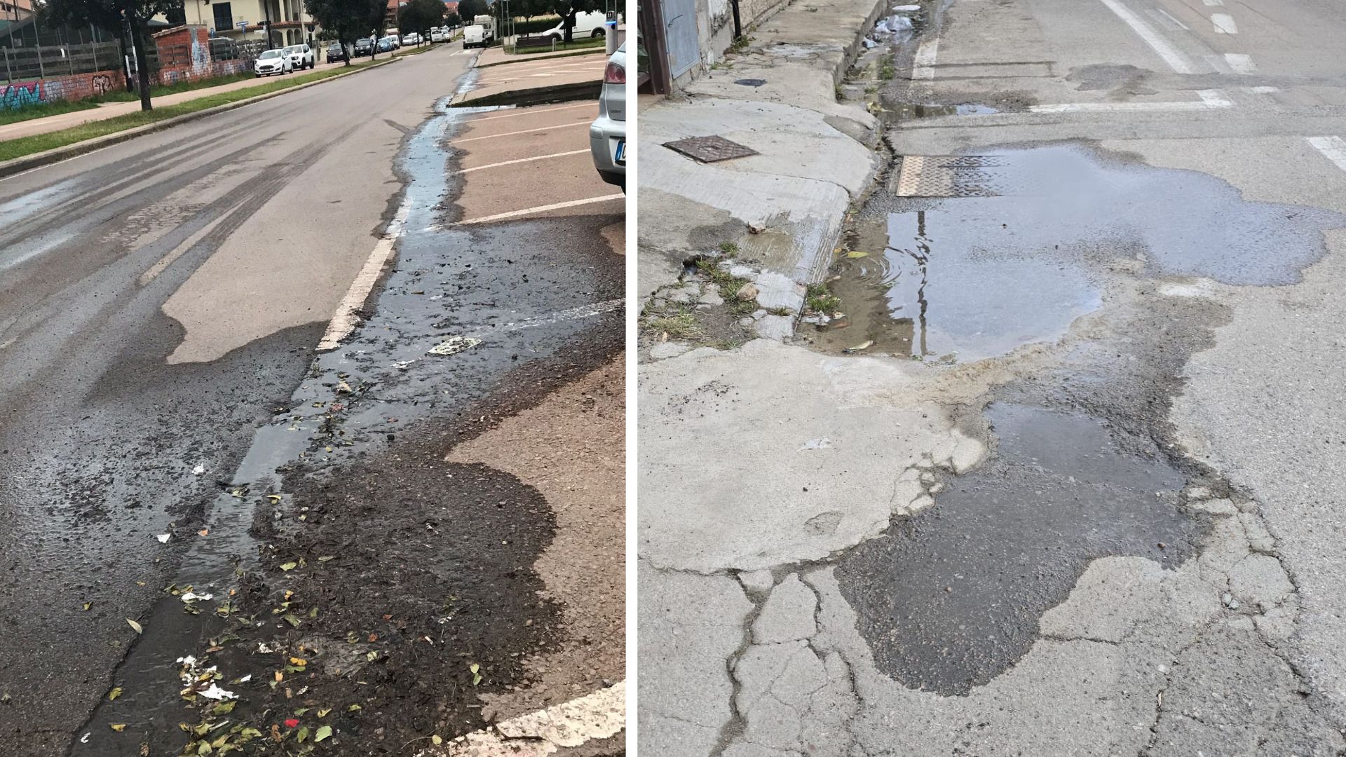 Olbia, nuova perdita d’acqua potabile in via Leonardo da Vinci: residenti segnalano il guasto