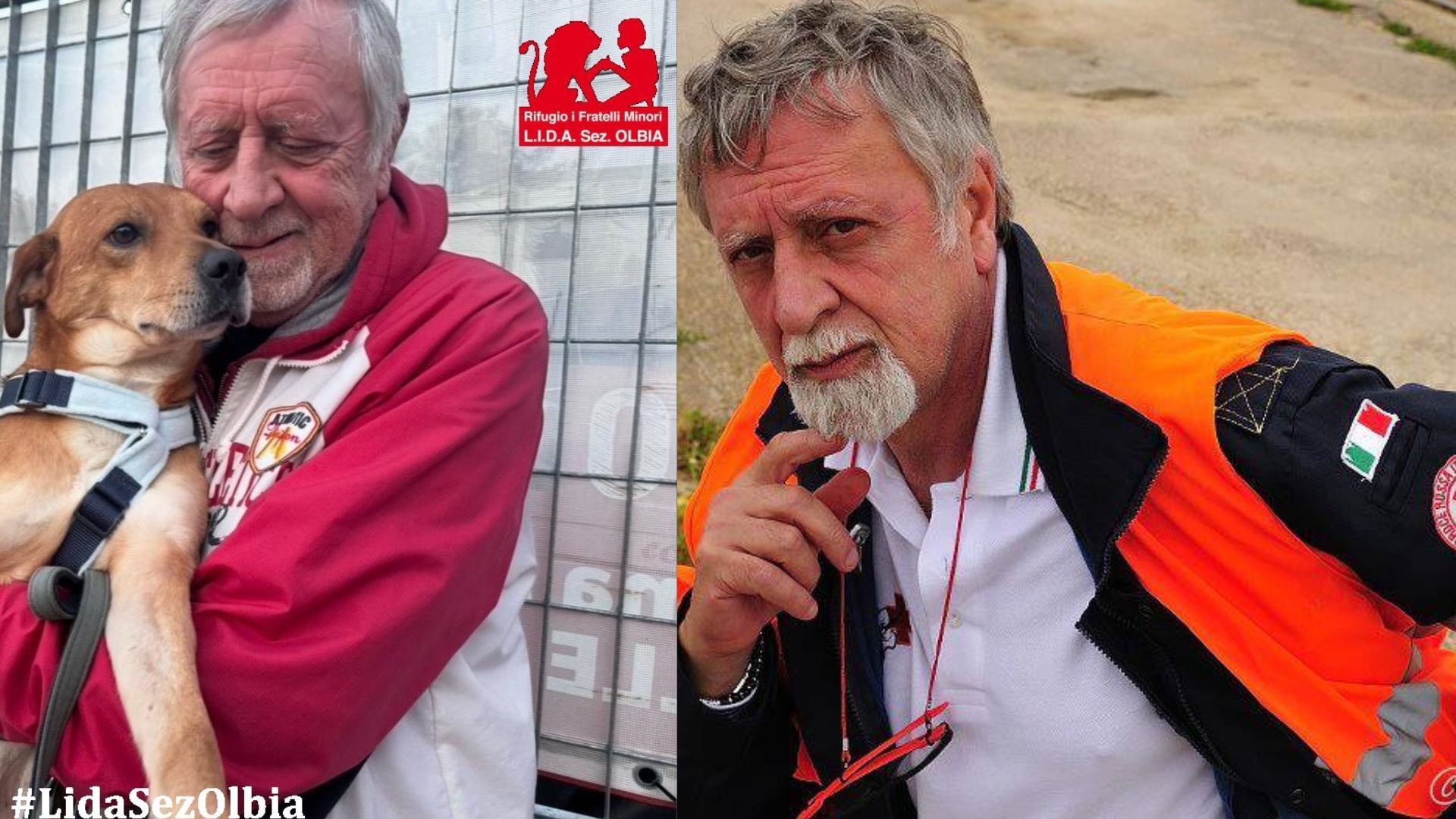 Olbia in lutto: addio a Pinuccio Ortu, volontario e “angelo” dei cani del Rifugio i Fratelli minori