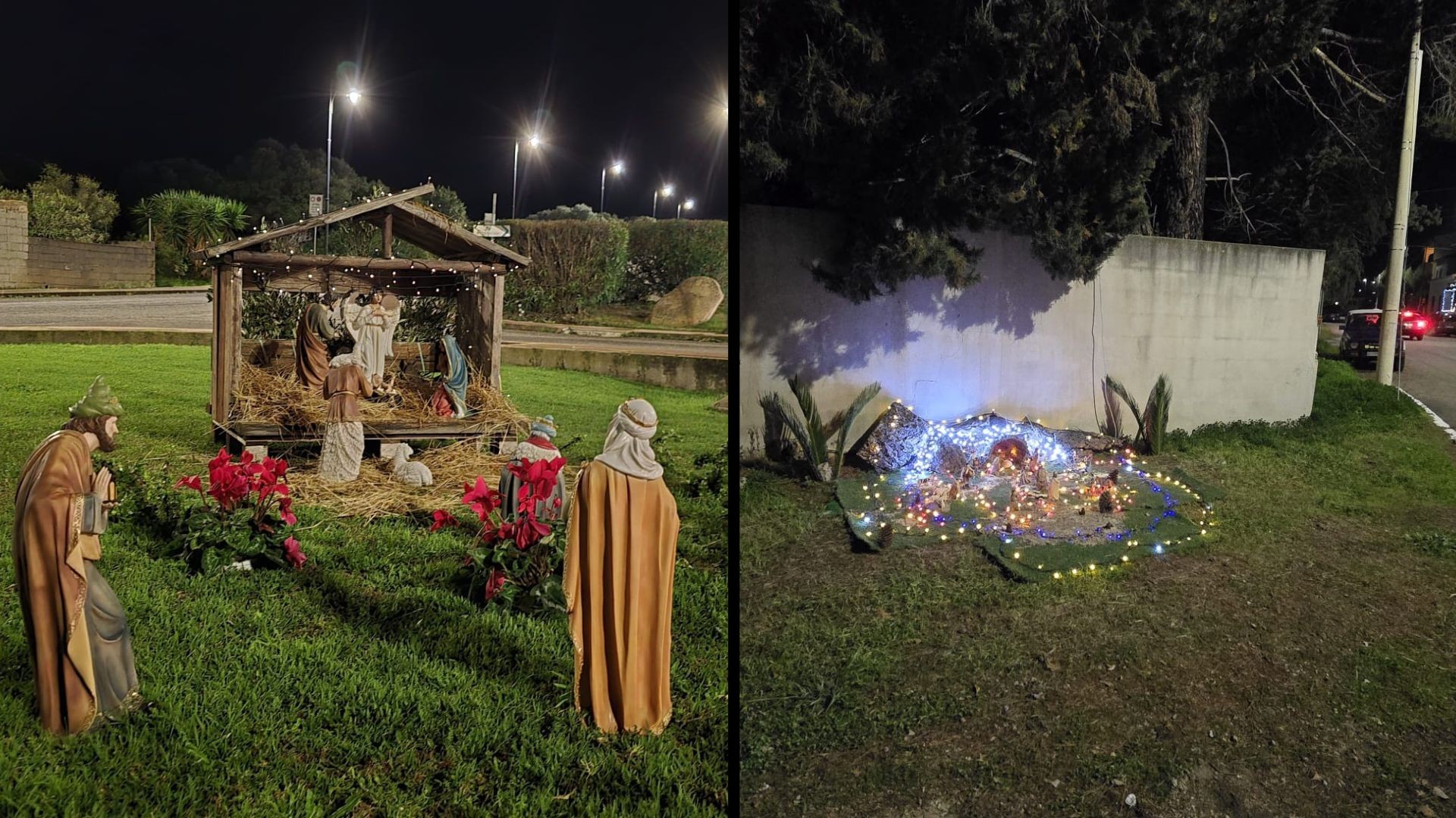 Olbia e Murta Maria, il Natale nei piccoli presepi di strada: segni silenziosi di fede e comunità