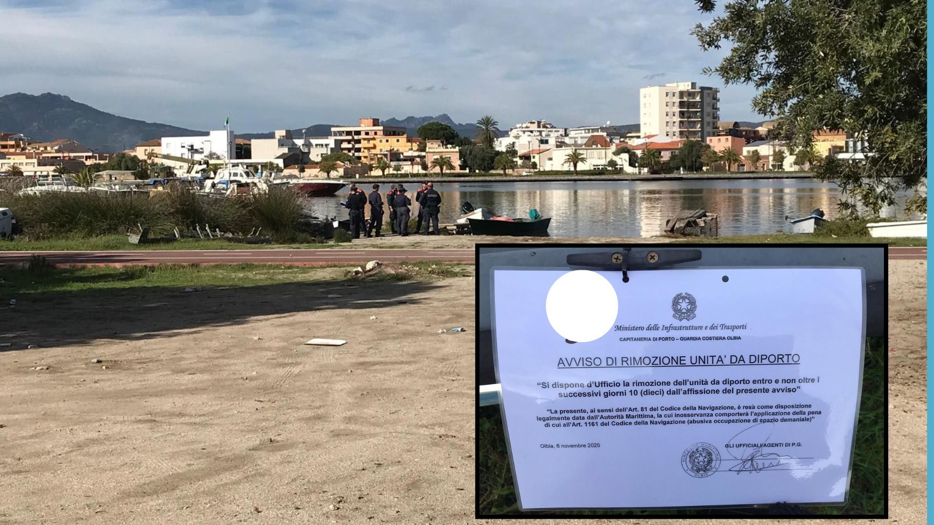 Olbia, la Guardia Costiera ordina la rimozione delle barche alla Marina della Sacra Famiglia