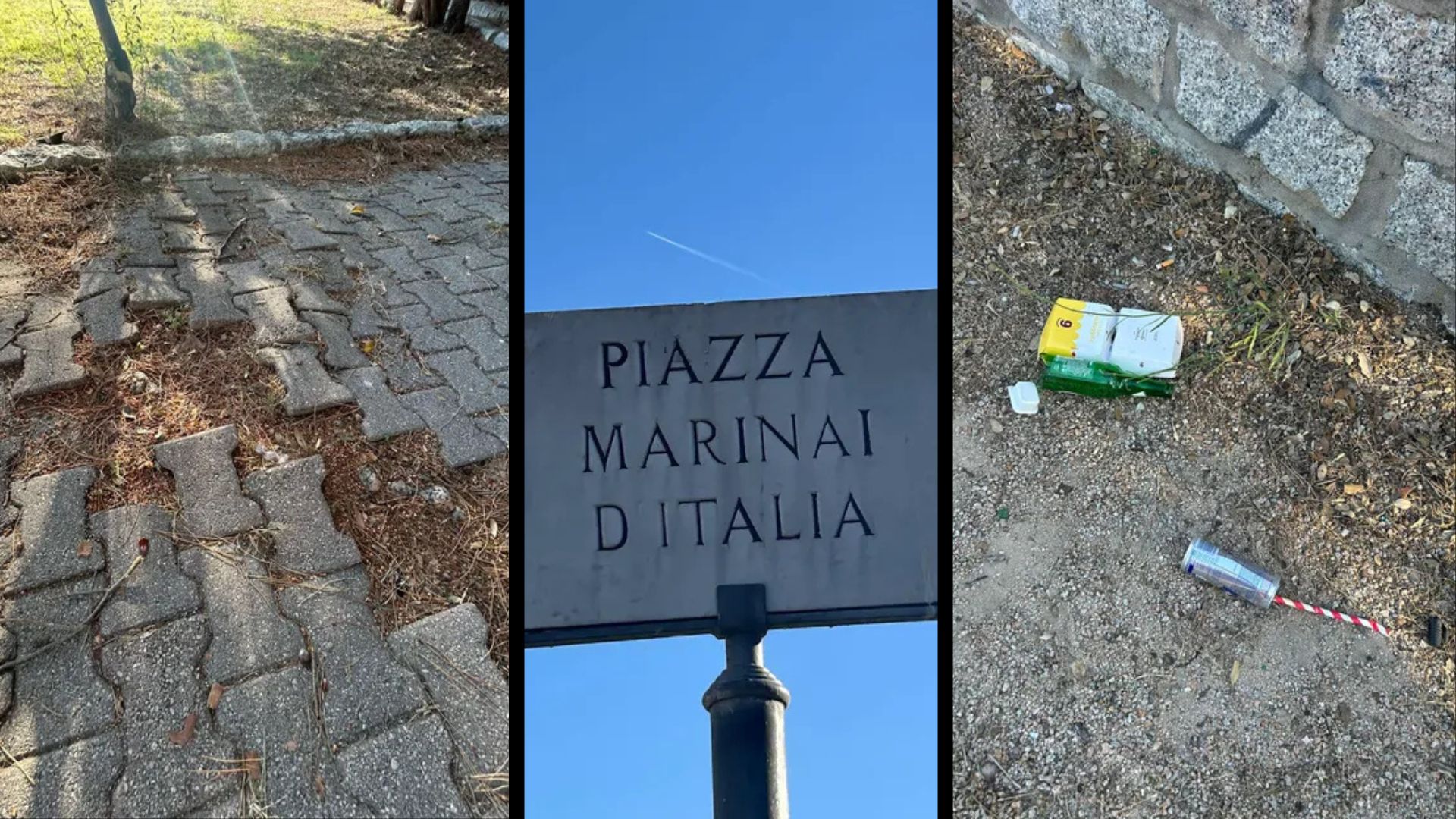 Olbia, la piazza Marinai d'Italia dimenticata nel cuore della Sacra Famiglia
