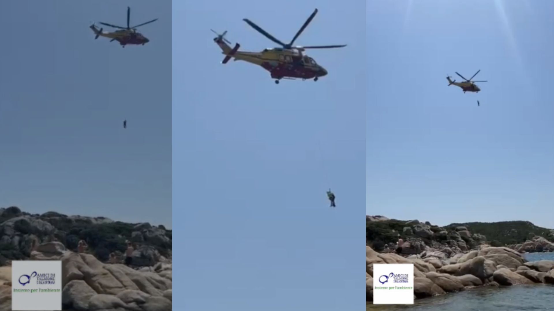 Palau, elisoccorso a Talmone: giovane donna ferita a un piede, intervento sulla spiaggia