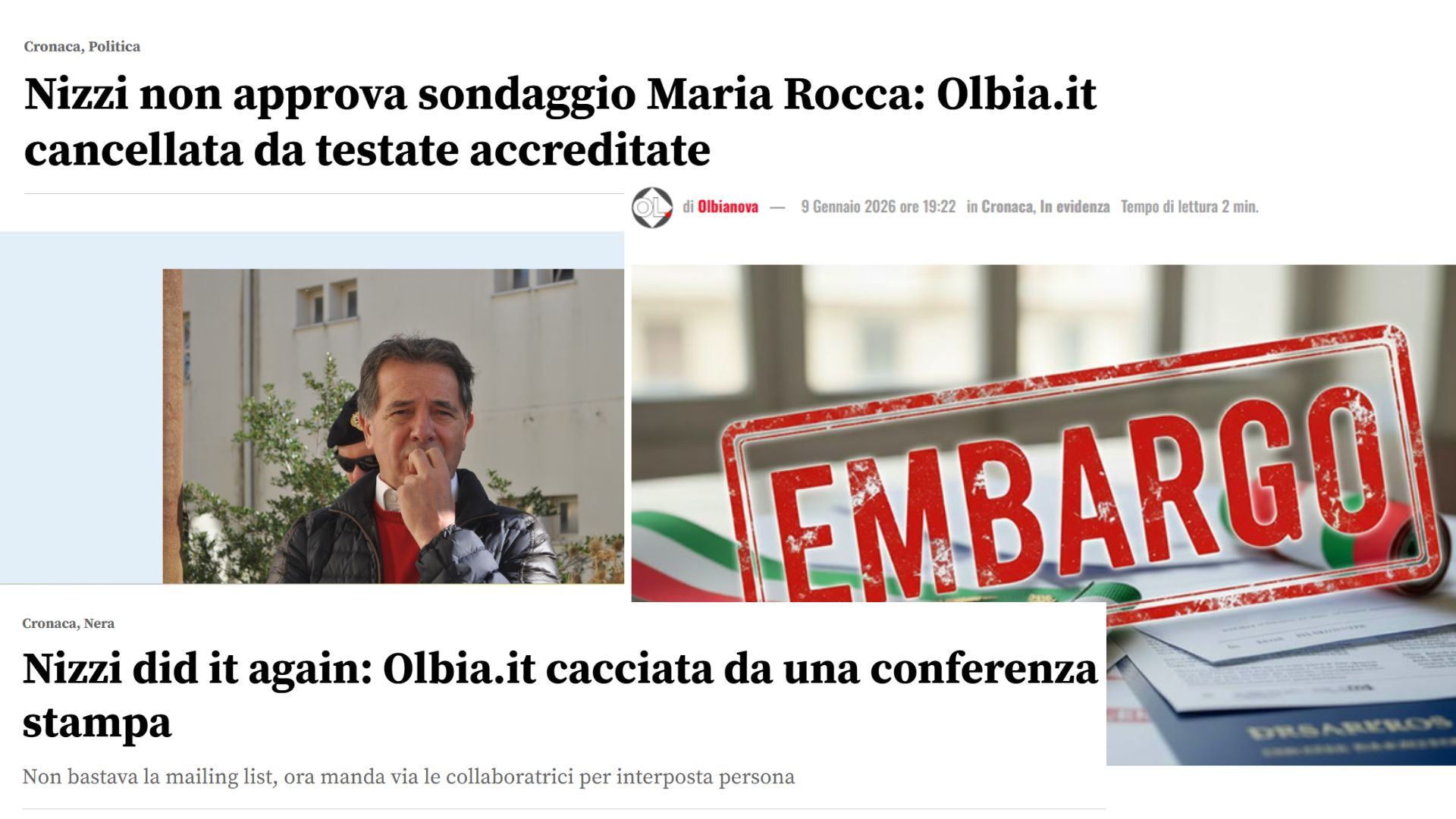 Libertà di stampa e lavoro ben fatto: la solidarietà a Olbianova e la forza di un giornalismo libero