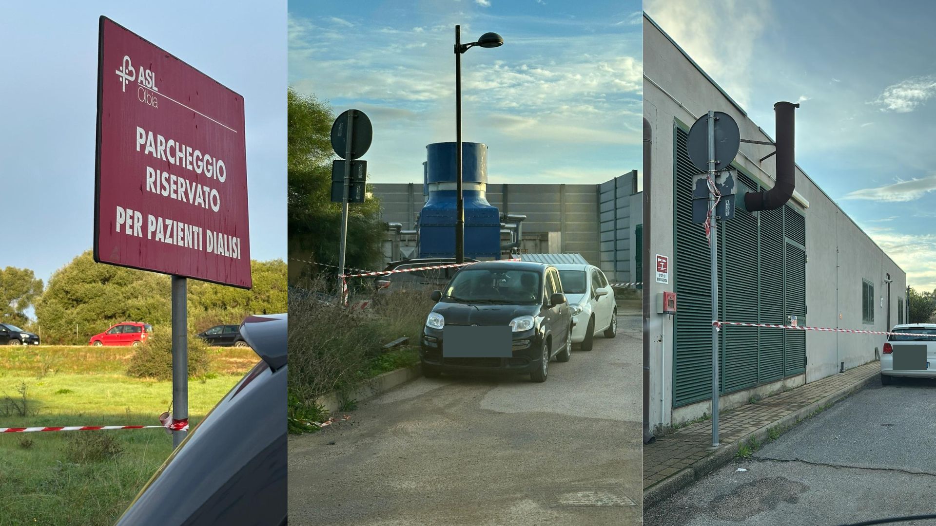 Olbia, disagi al Centro Dialisi: parcheggi chiusi per lavori e pazienti costretti a sostare altrove