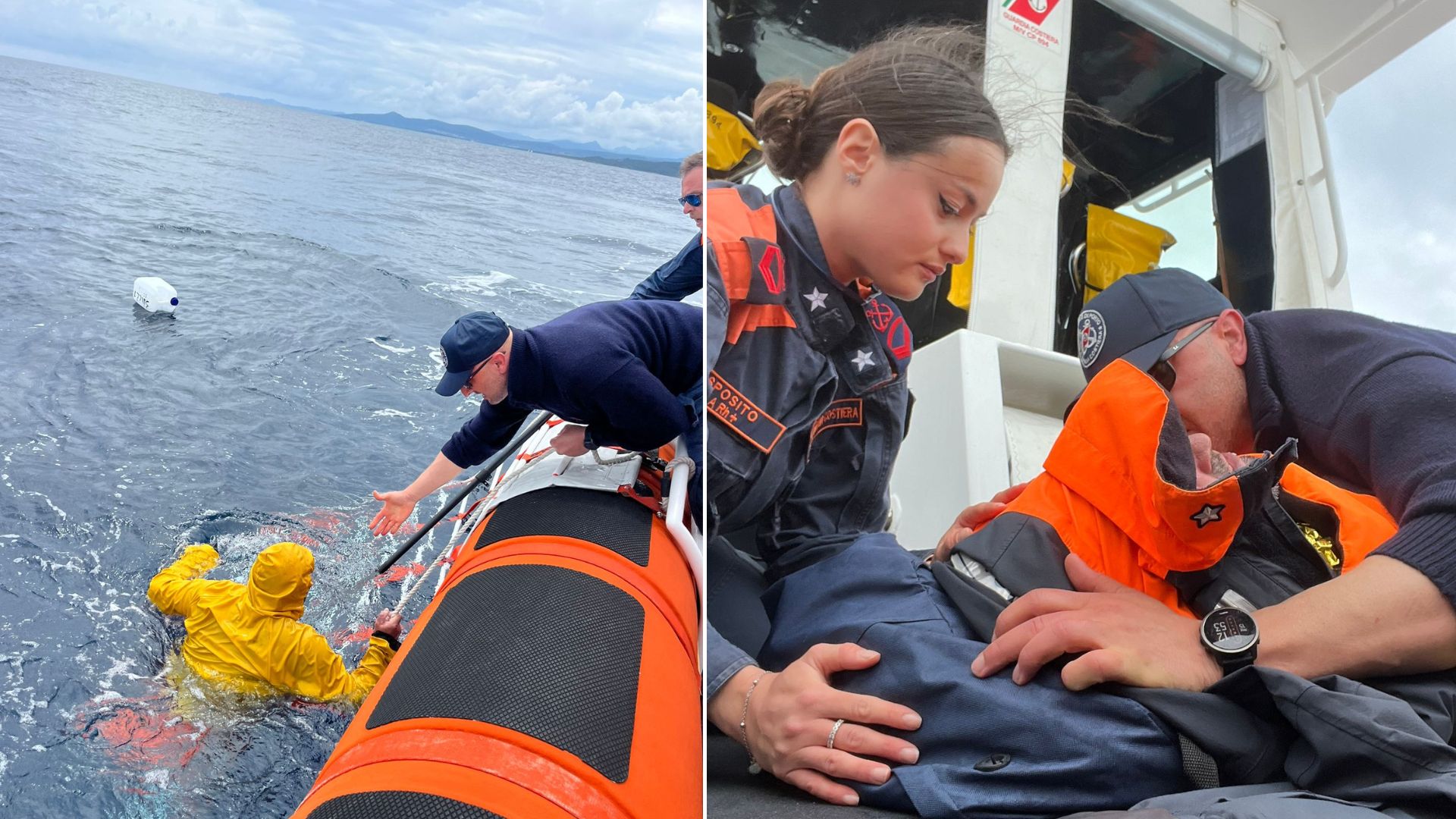 San Teodoro, pescatore cade in mare e resta aggrappato per ore: salvato dalla Guardia Costiera
