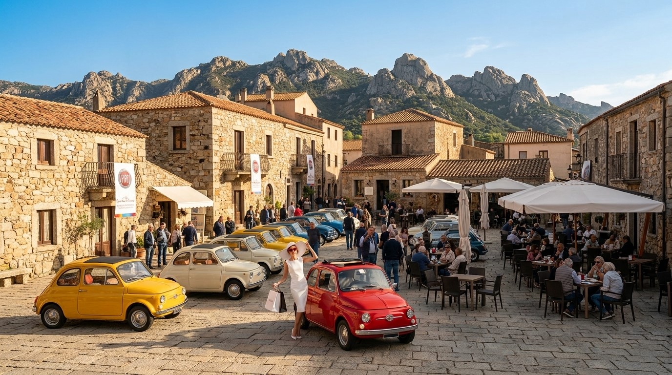 San Pantaleo: grande successo per il primo raduno di auto storiche Fiat 500