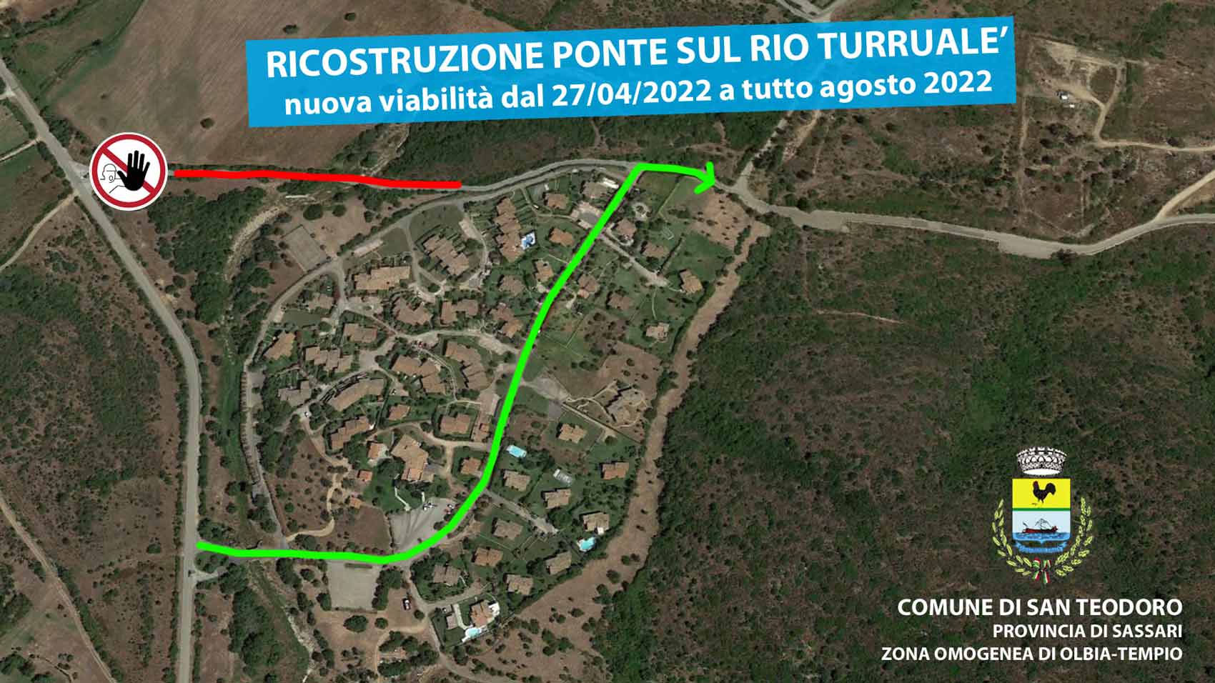 San Teodoro: via alla ricostruzione del ponte rio Turrualè