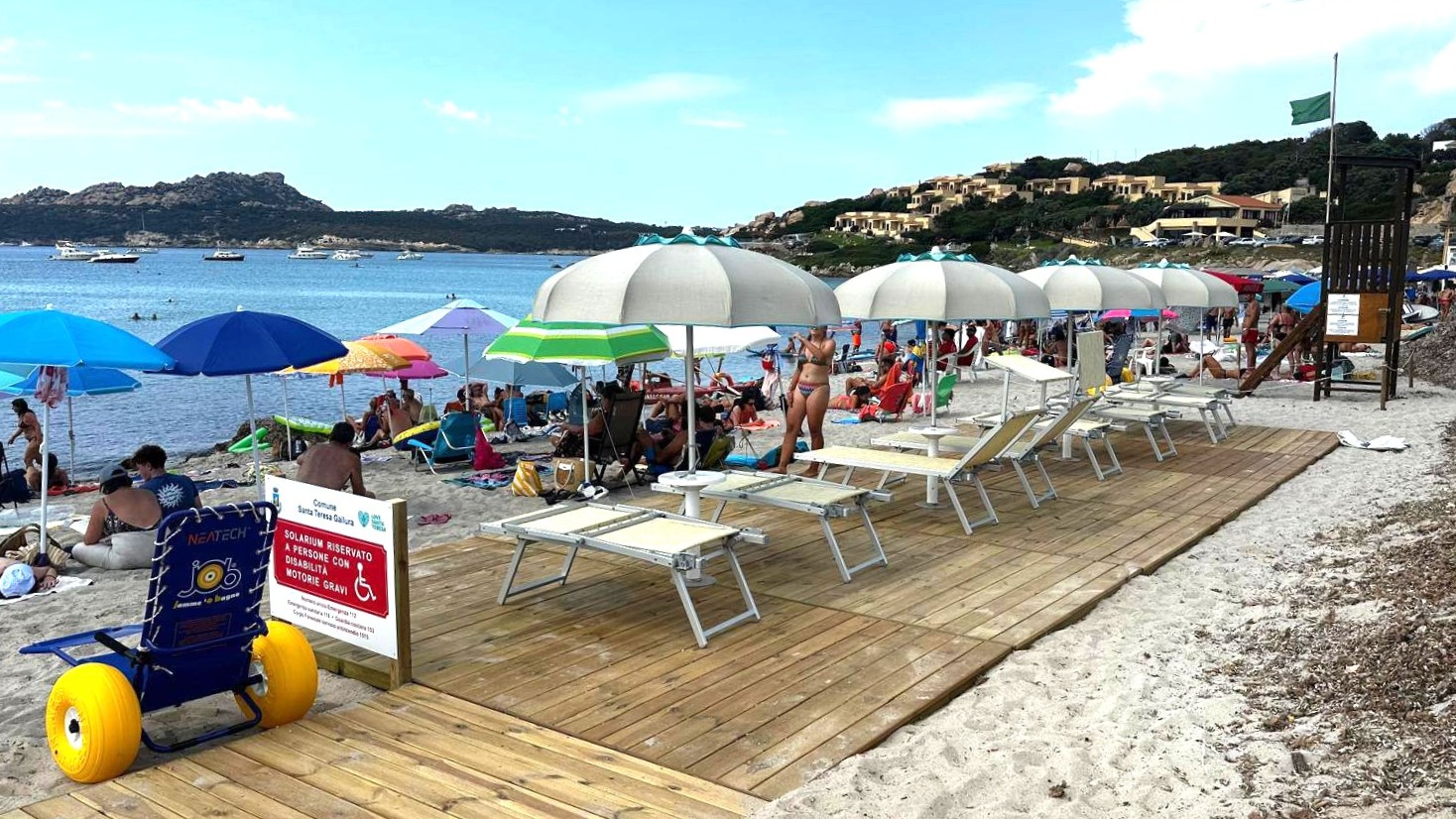 Santa Teresa Gallura inaugura due solarium per persone con disabilità