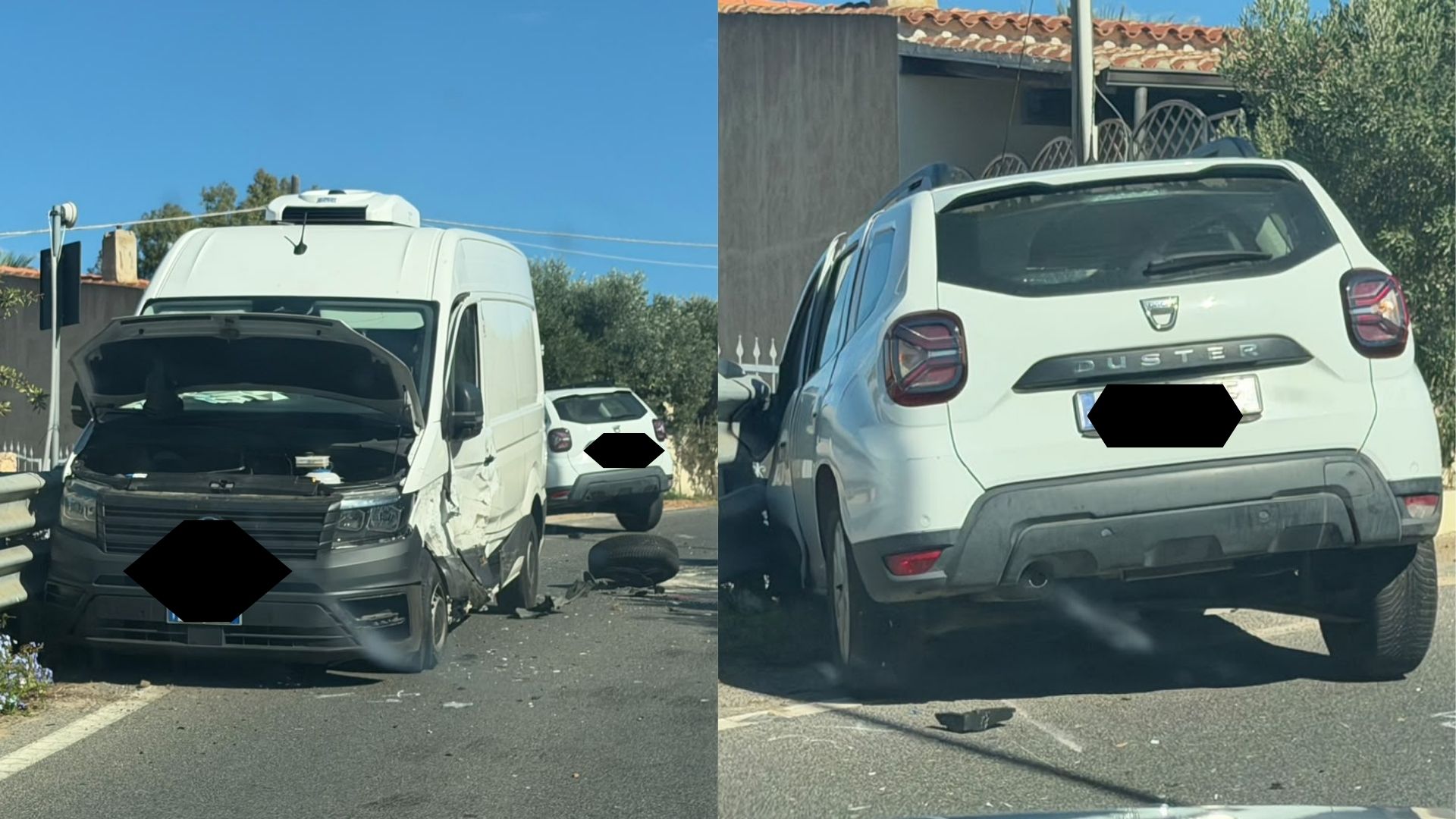 San Teodoro, scontro tra un furgone e un'auto nei tornanti di Monte Petrosu