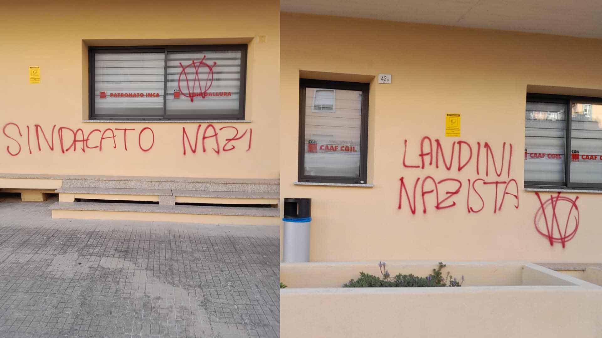 Olbia: scritte ingiuriose contro la Cgil Gallura