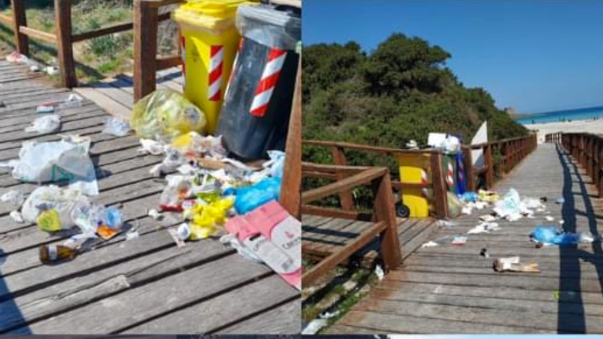 Nord Sardegna, rifiuti ovunque dopo le festività pasquali: pulizia straordinaria in spiaggia