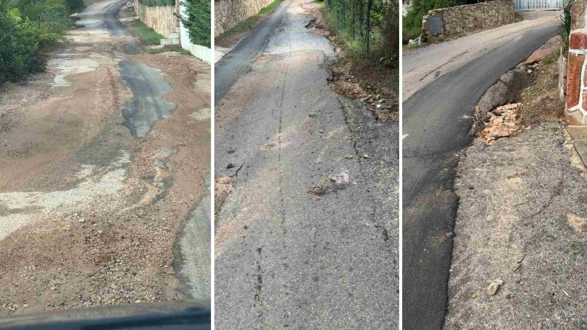 Olbia, strada distrutta e nessun intervento: l’appello di un invalido al 100% da via Tilló