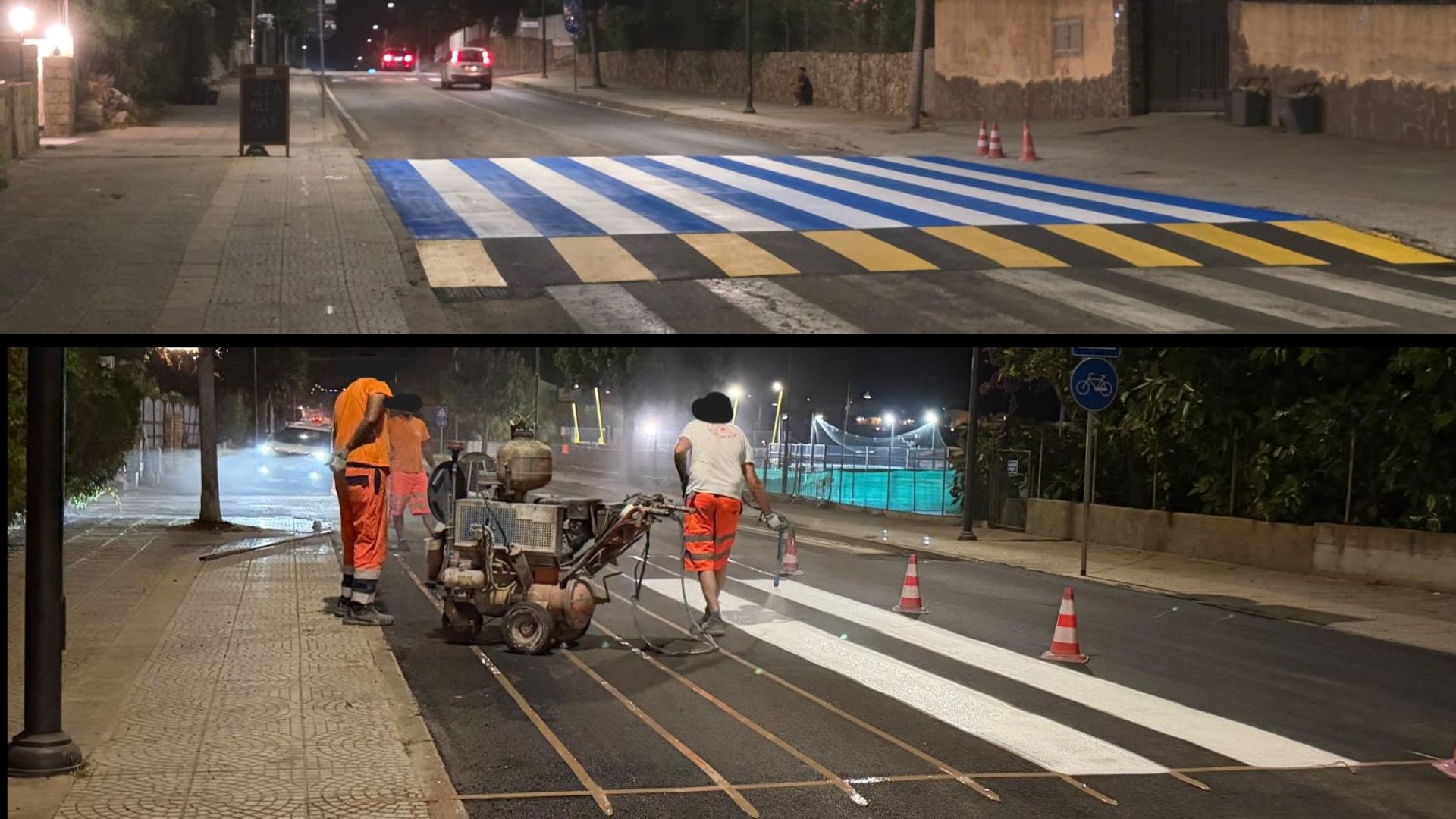 Olbia, Pittulongu più sicura: lavori in notturna per tre nuovi attraversamenti rialzati